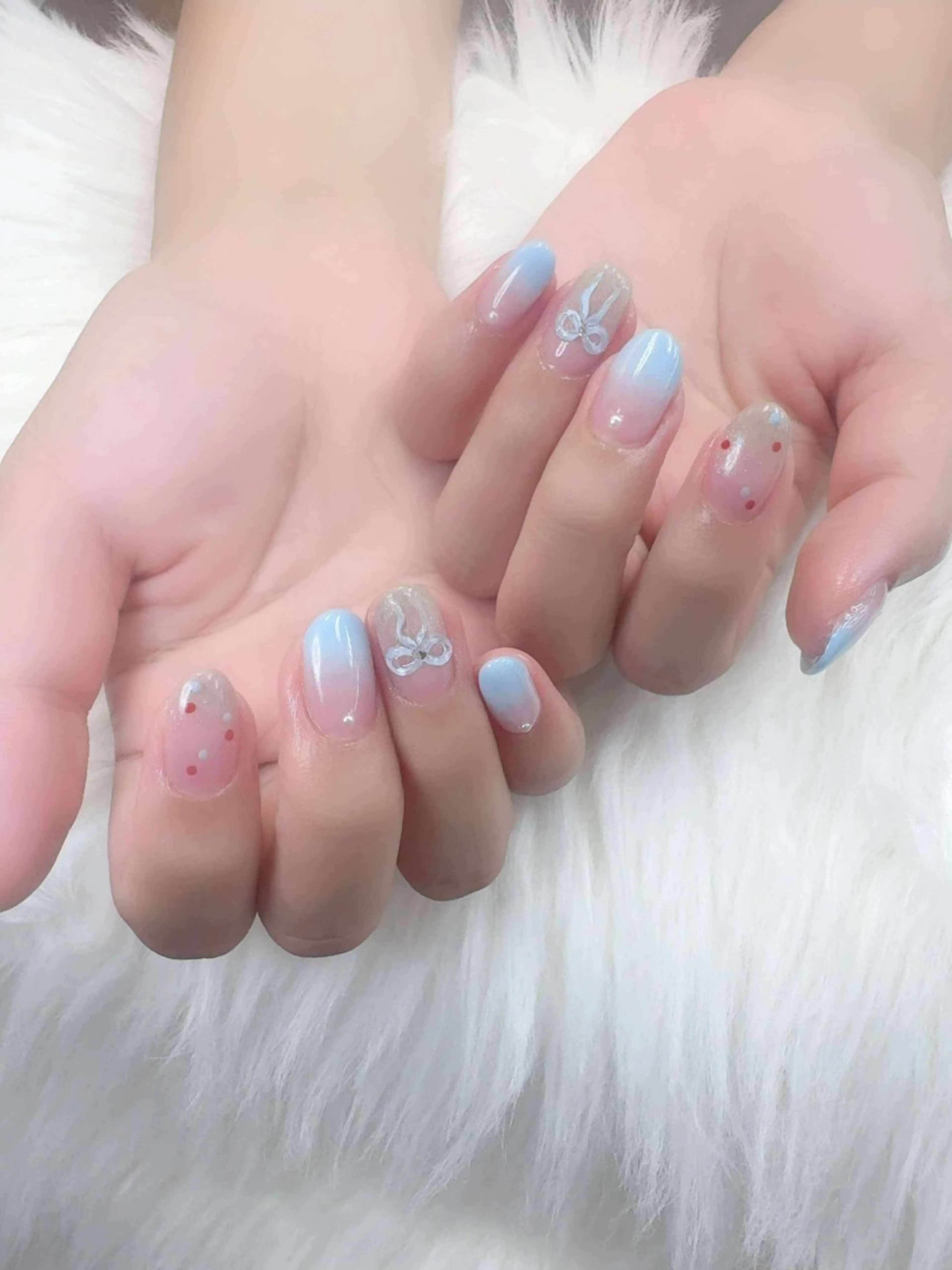 ネイル フレンチネイル グラデーション 韓国ネイル マグネットネイル ミラーネイル ハンドネイル Squen Nail 【持ち込みOK】のネイルデザイン