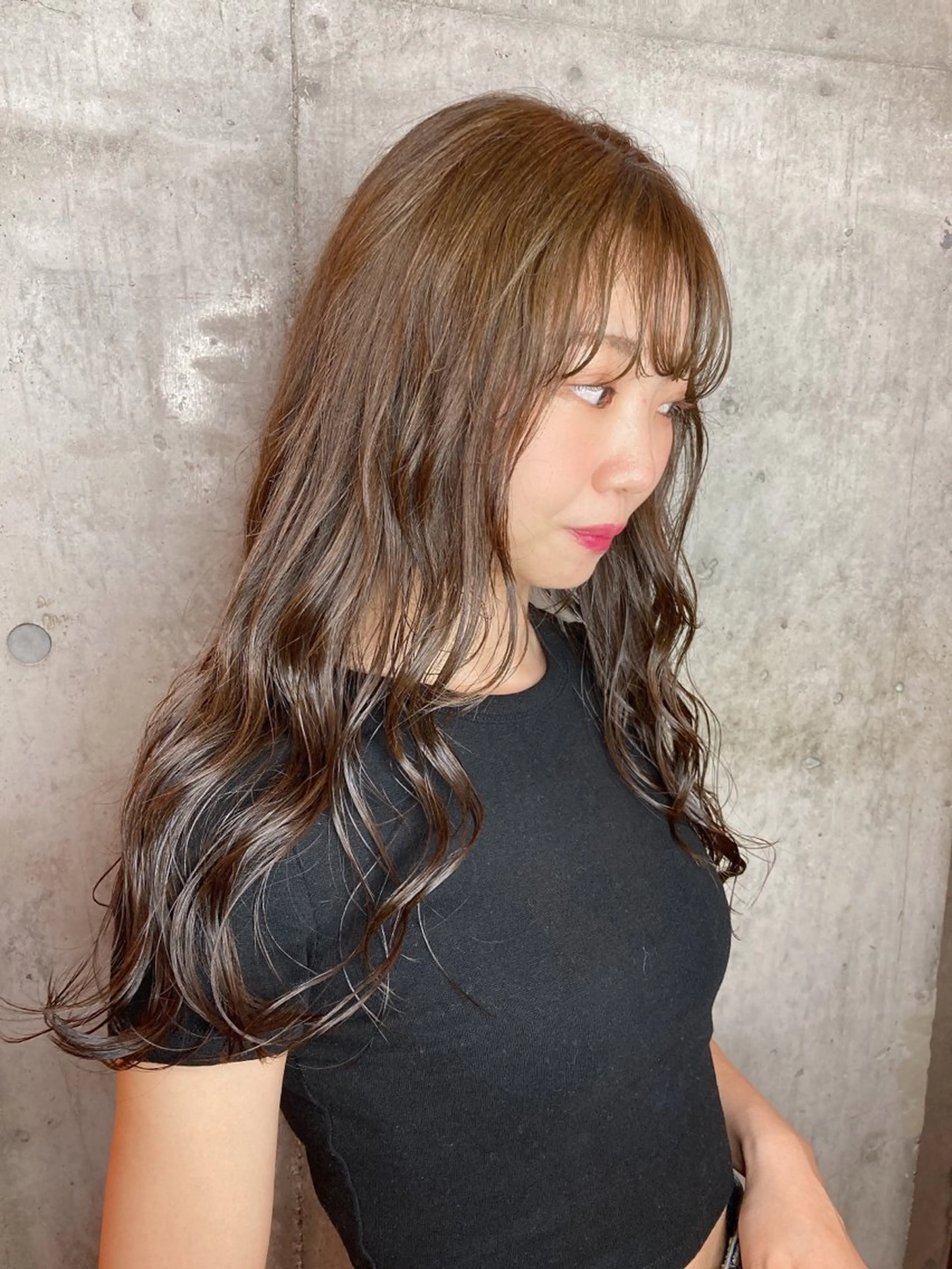 セミロング カラー ヘアカラー 横浜美容室／暖色系 michika🌹のヘアスタイル