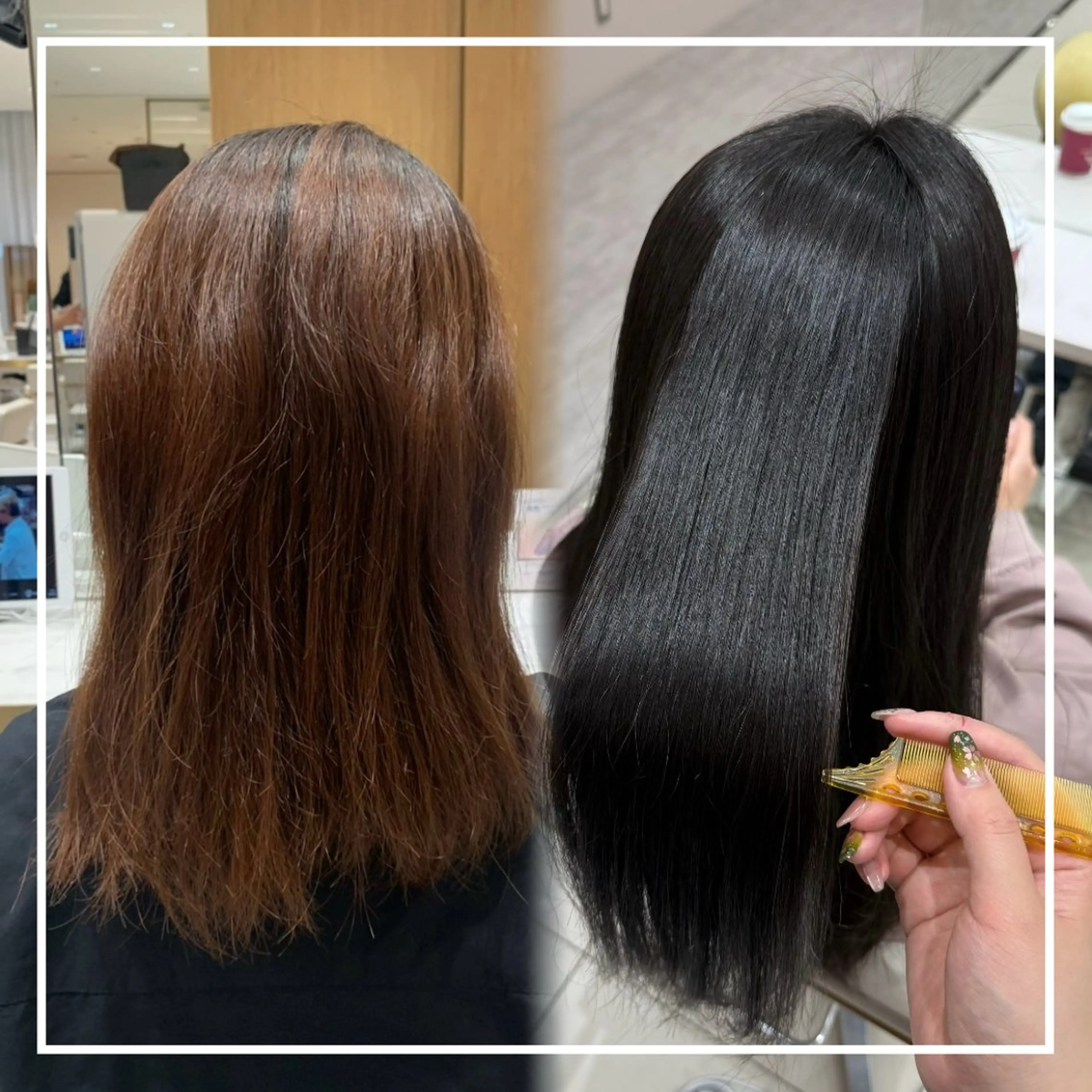 ロング カラー カット ヘアカラー 縮毛矯正 トリートメント 内田 志乃のヘアスタイル