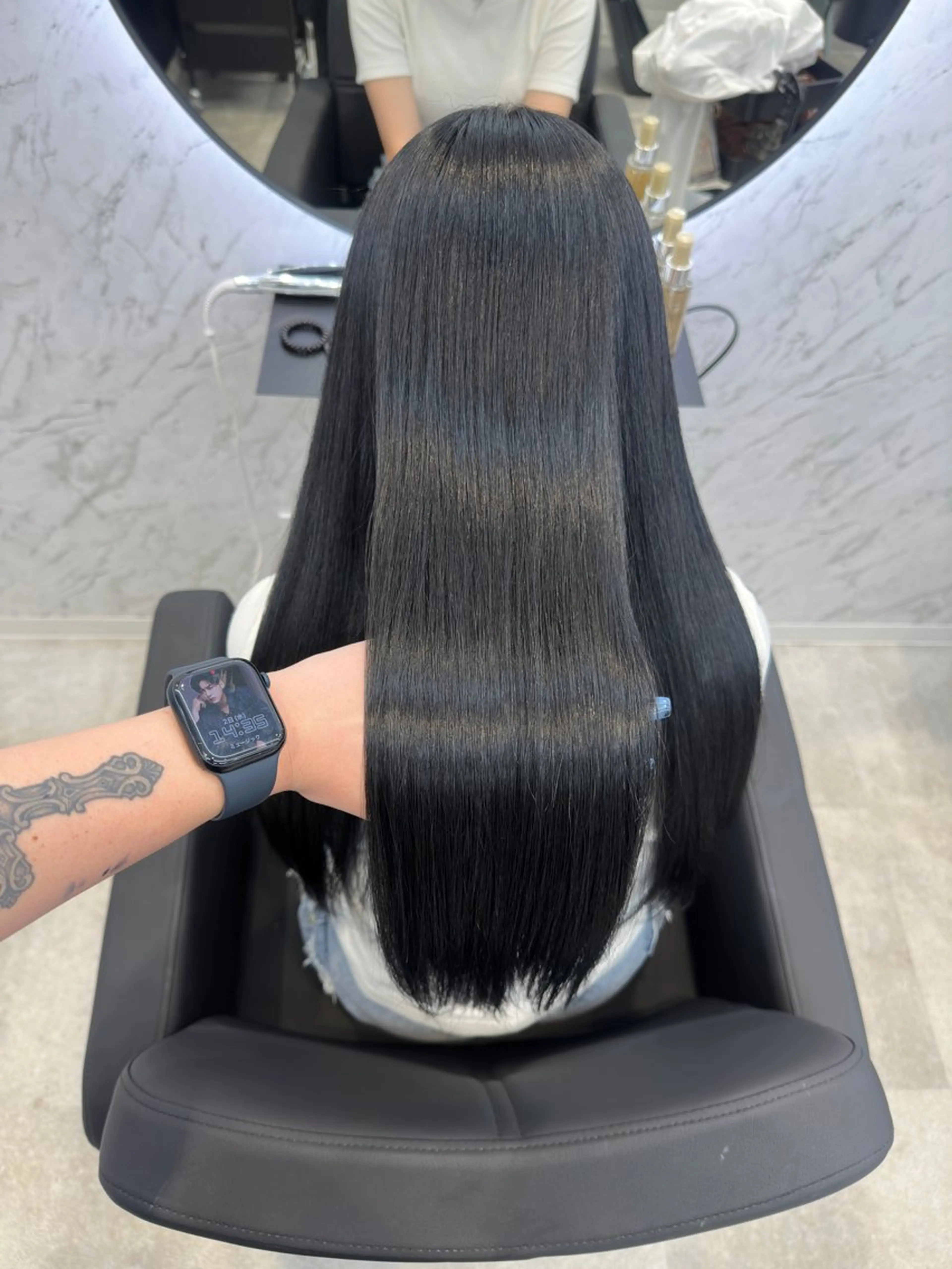 ロング 縮毛矯正 トリートメント 遠藤沙也加 /レイヤーカットのヘアスタイル