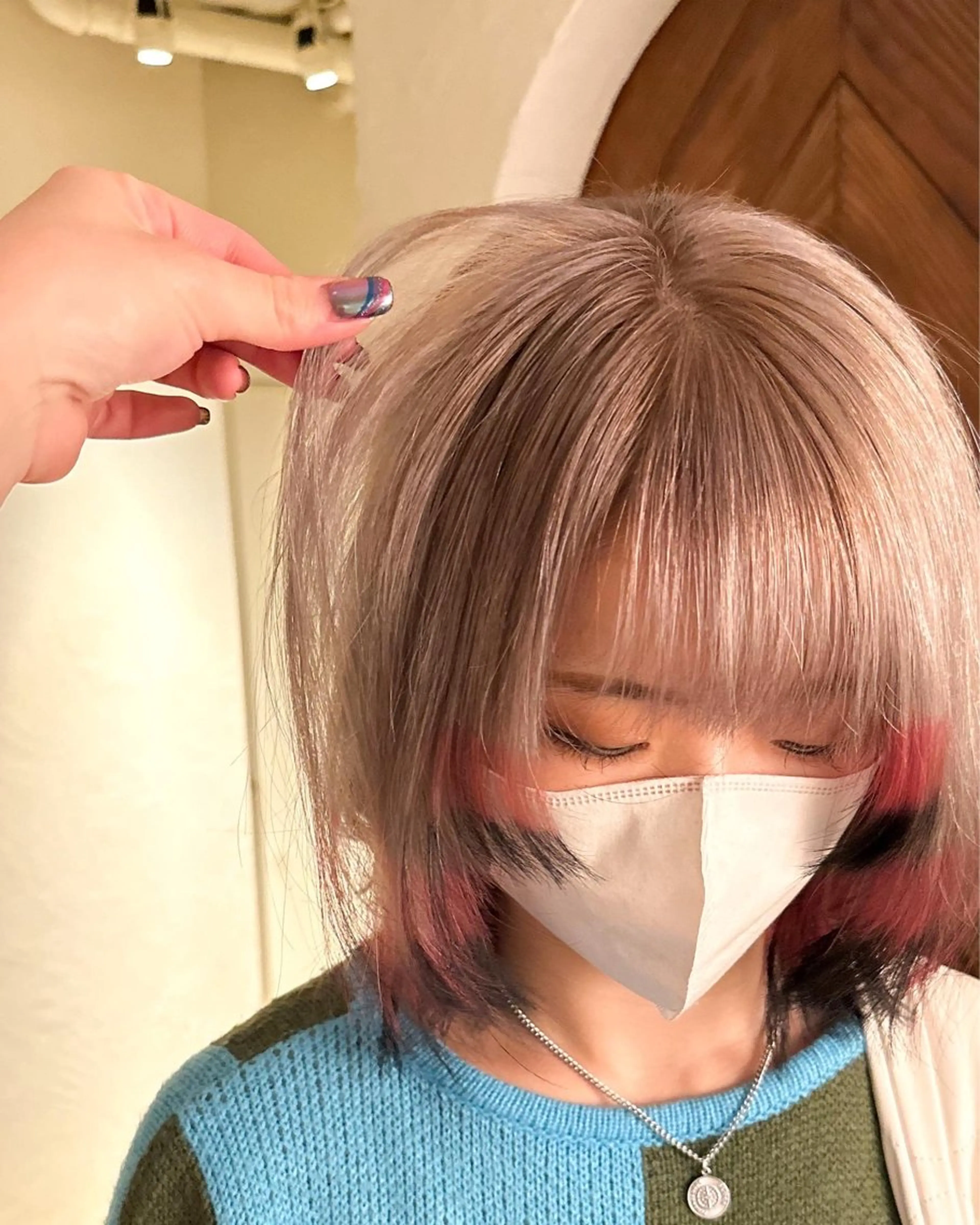 ミディアム カラー ヘアアレンジ 🤎ono/ 切りっぱなしボブ🤎のヘアスタイル