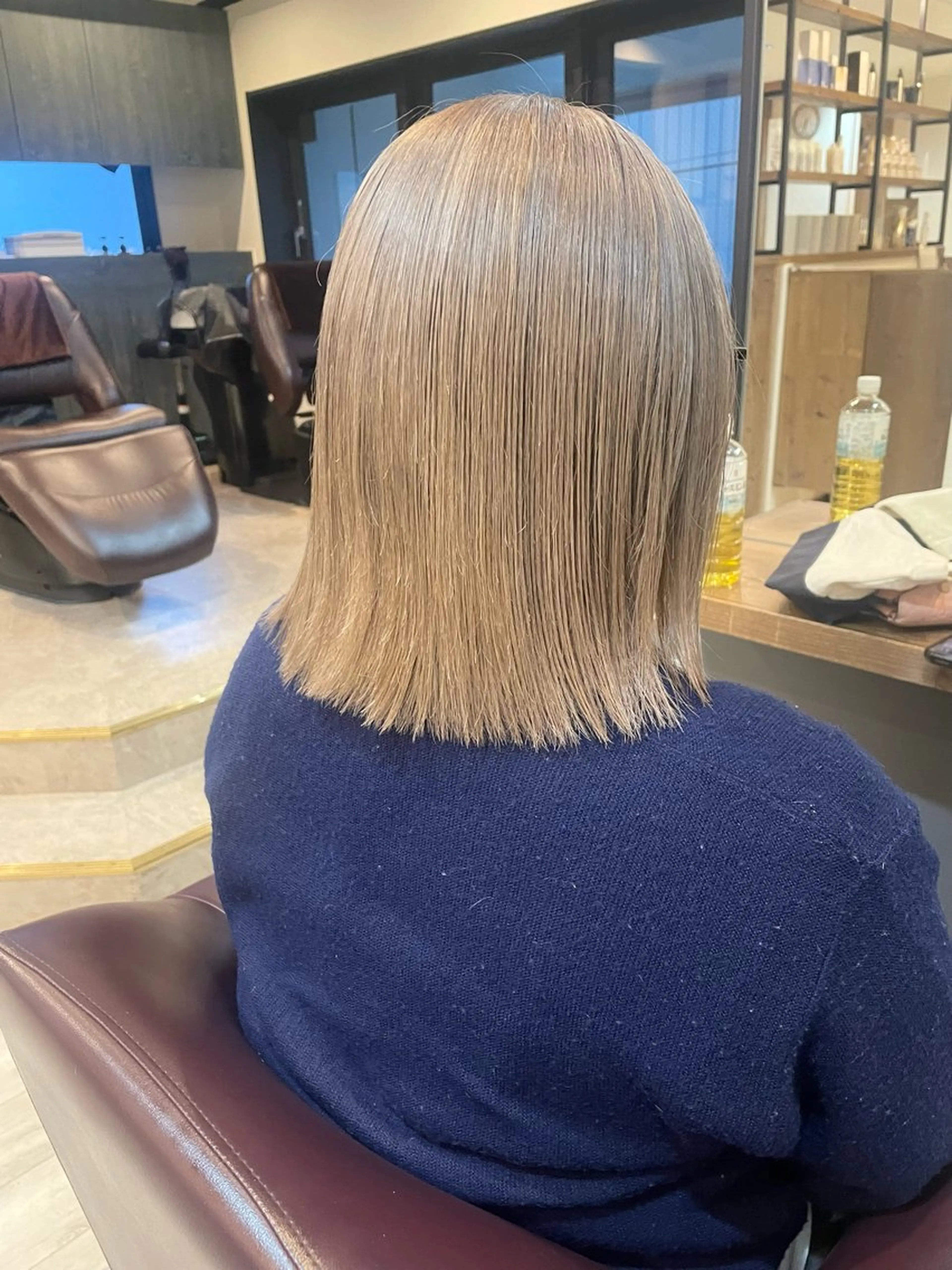 ミディアム カラー ブリーチ ヘアカラー 渋谷 留菜のヘアスタイル