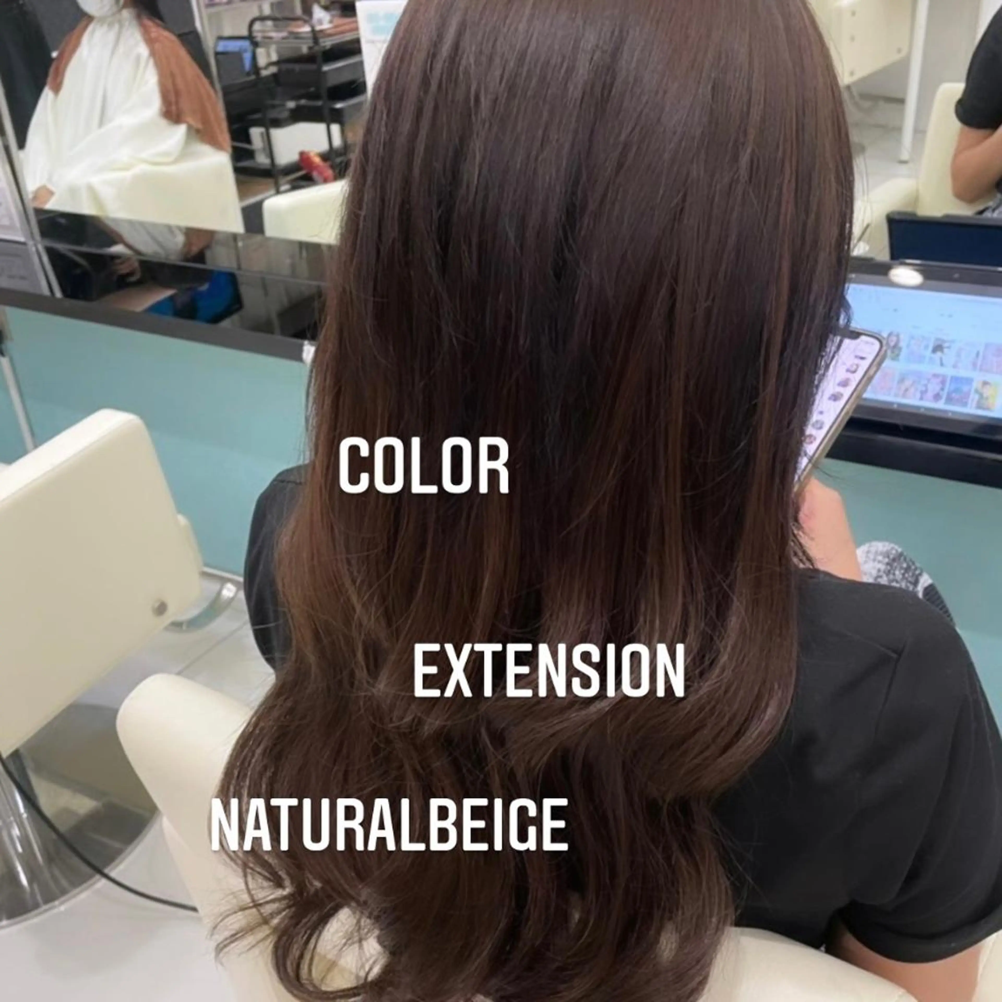 ロング カラー ヘアカラー エクステ エクステ🩵ブリーチ 韓国ヘア🩵KAEのヘアスタイル