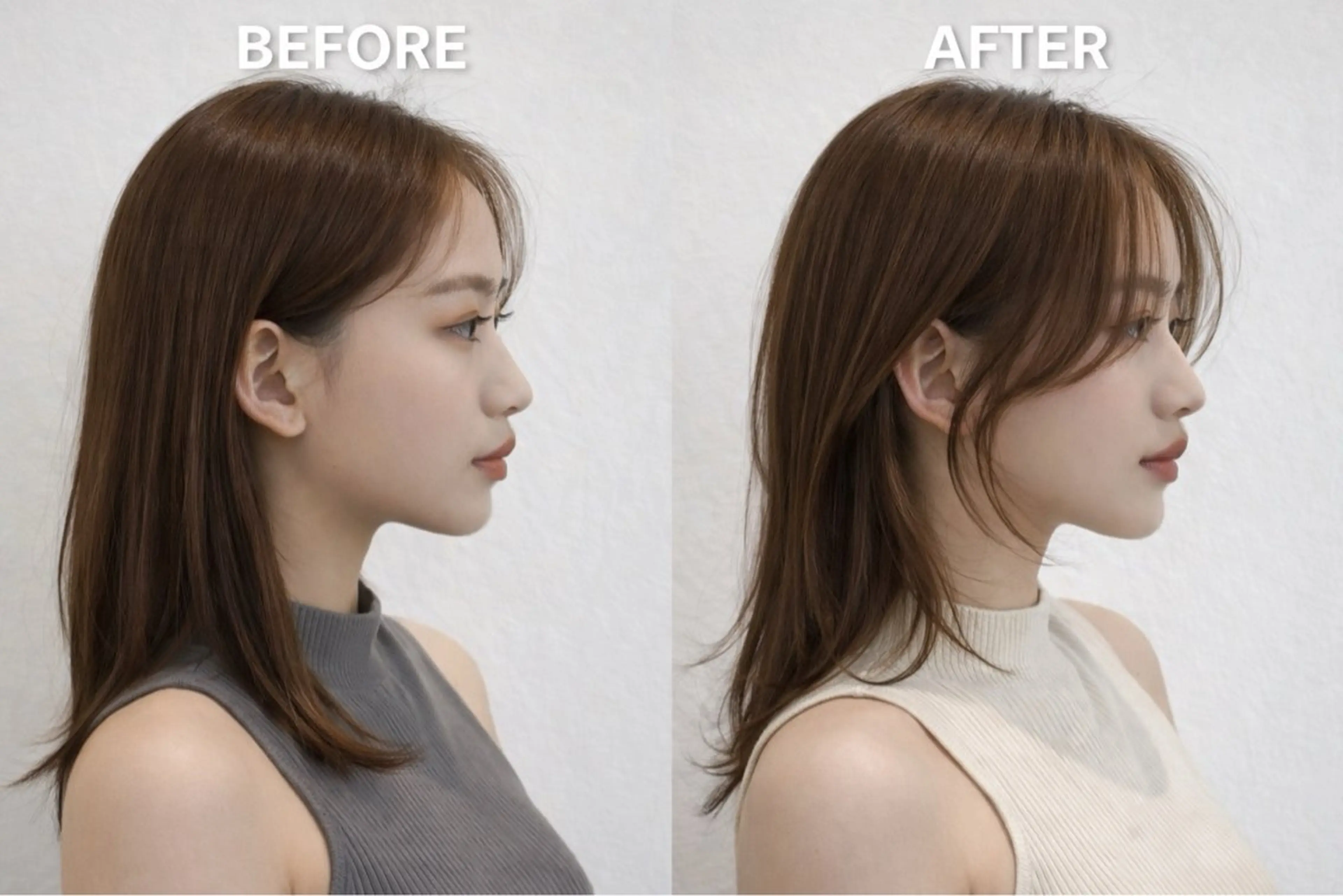 セミロング 韓国風ヘア カット トリートメント 髪質改善カラー白鷺駅 中嶋晴斗のヘアスタイル