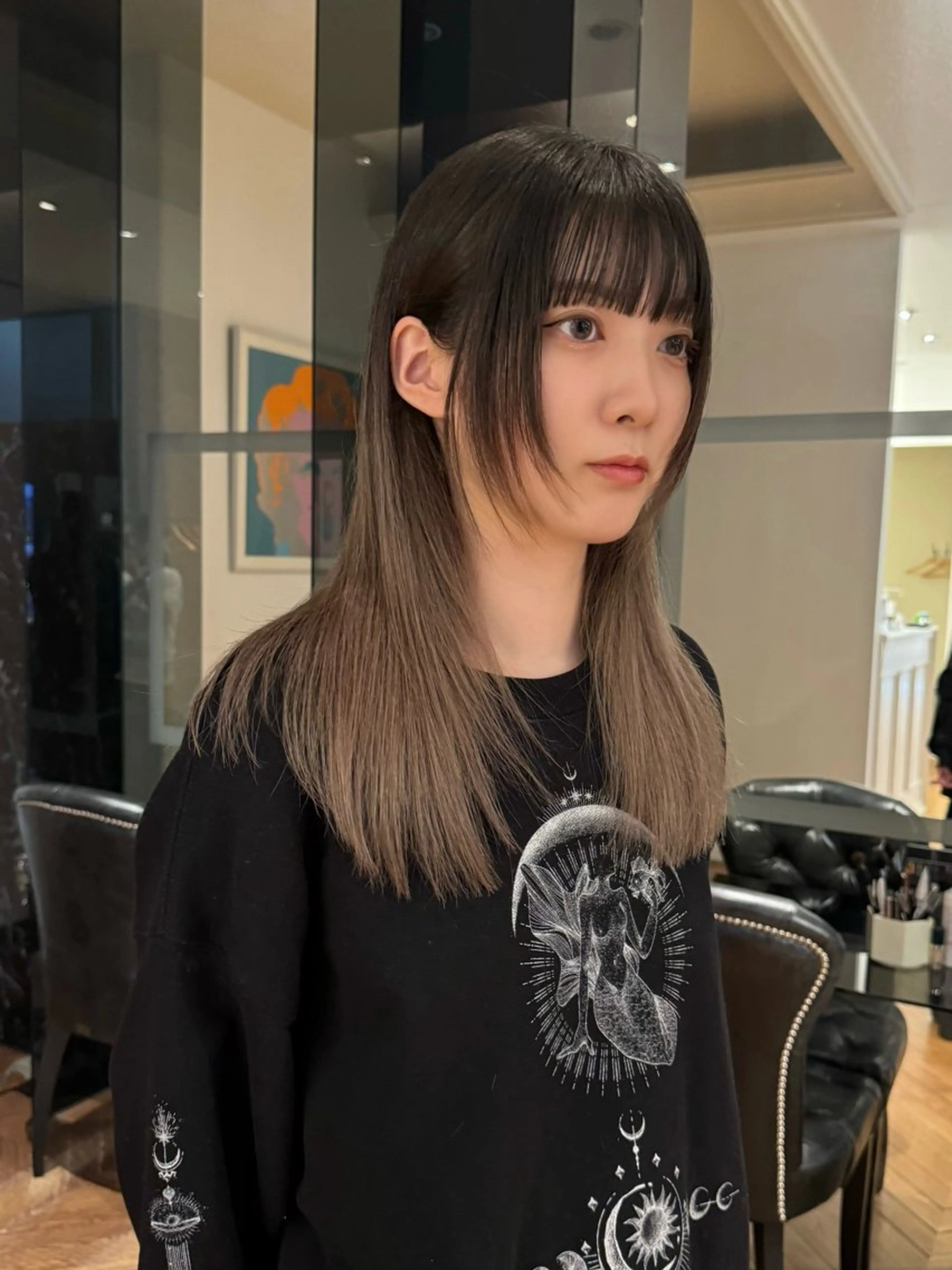 セミロング カラー 顔周りカット レイヤーカット ウルフカット GO TODAY 福岡大名Bellus店所属・🫧ショートウルフ ボブウルフ🫧 糸瀬のヘアスタイル