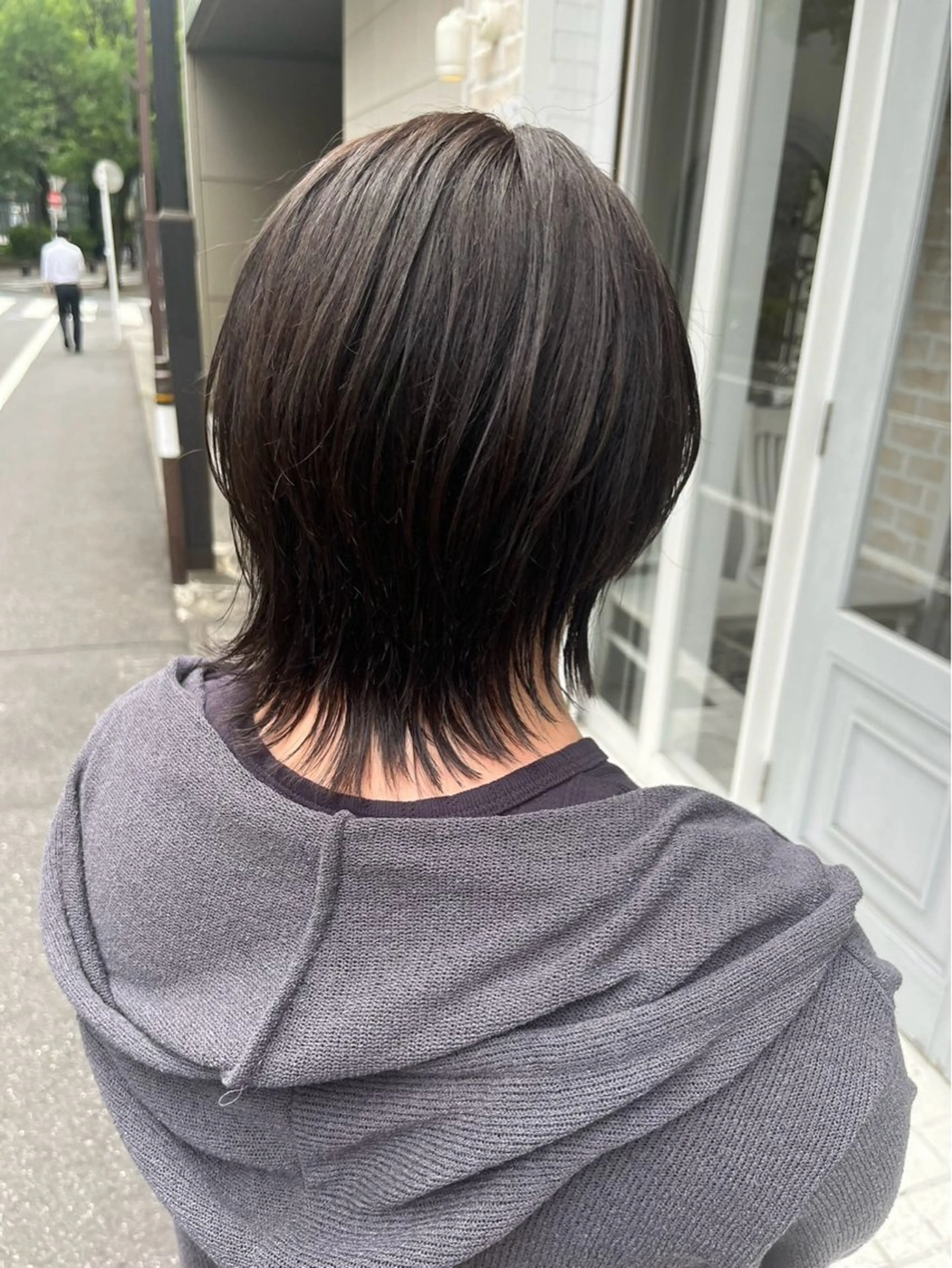 ミディアム ウルフカット 松永 知果のヘアスタイル