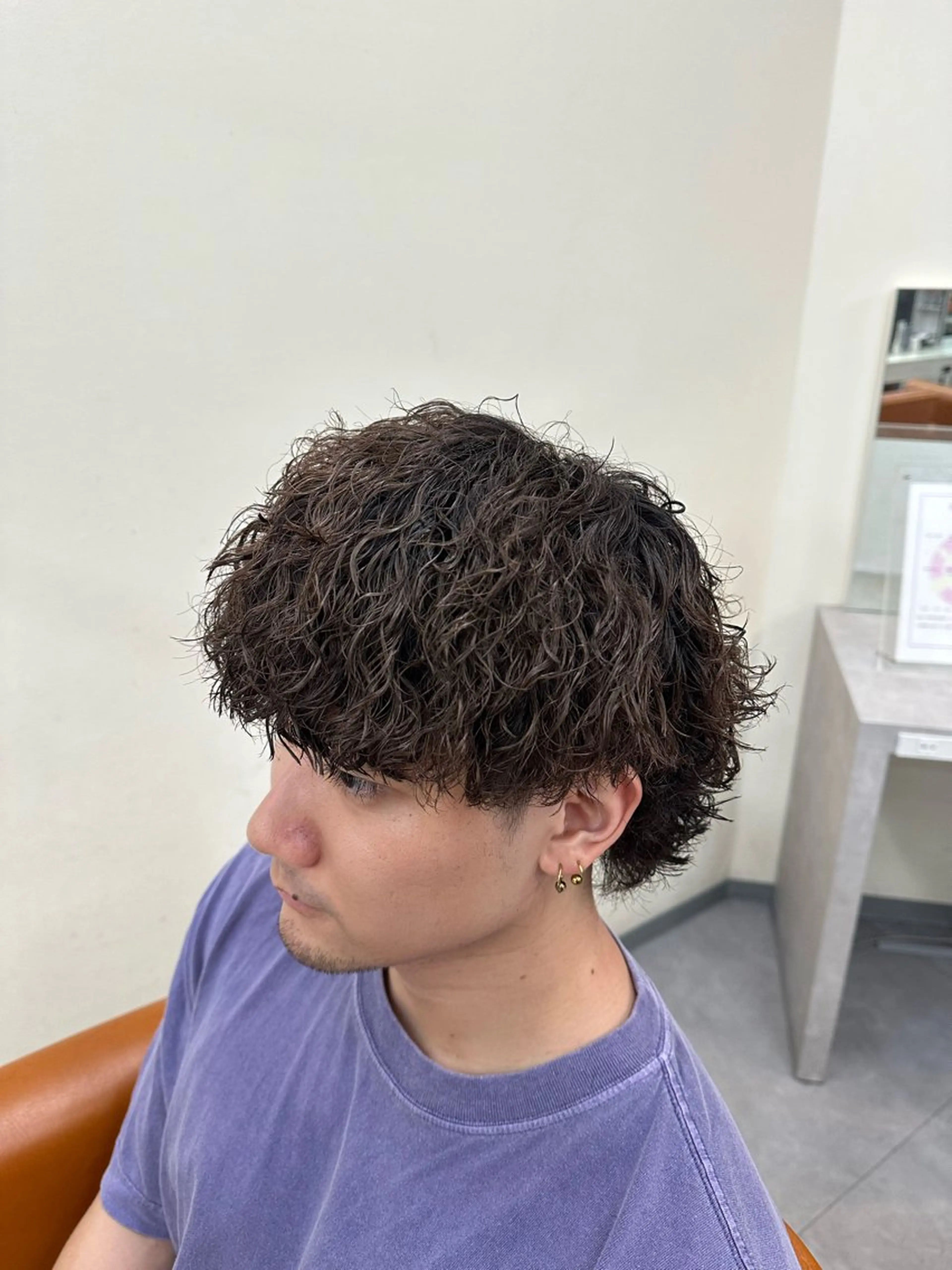 パーマ ヘアアレンジ メンズ メンズパーマ メンズウルフカット ウルフカット カット パーマ 梅田/ツイスパ /短髪/田中崇奨のヘアスタイル