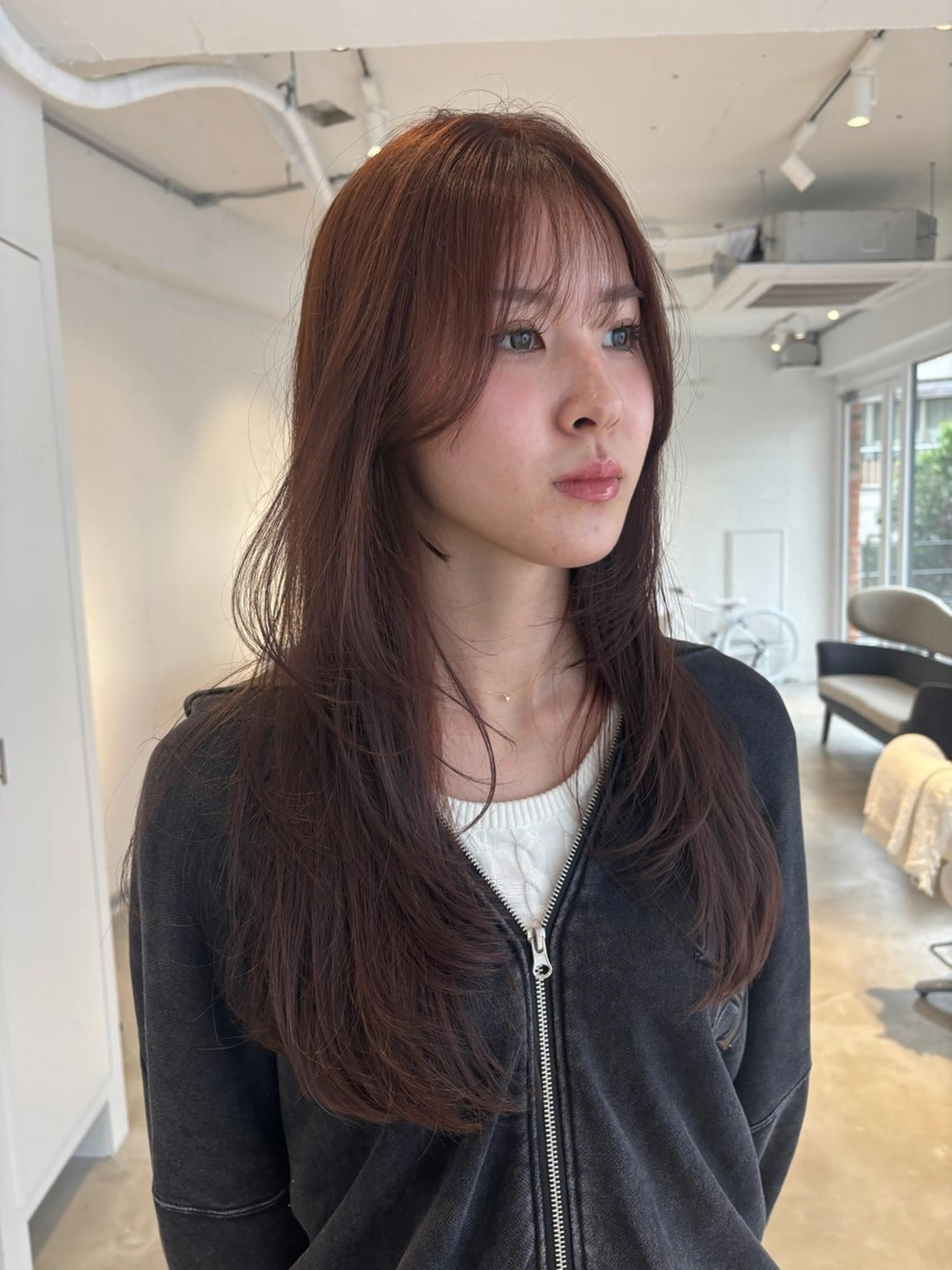 ロング カラー ロングレイヤー ケアカラー イルミナカラー レイヤーカット ロング カット ヘアカラー 薬院浄水通/ショート /ボブ/rukaのヘアスタイル