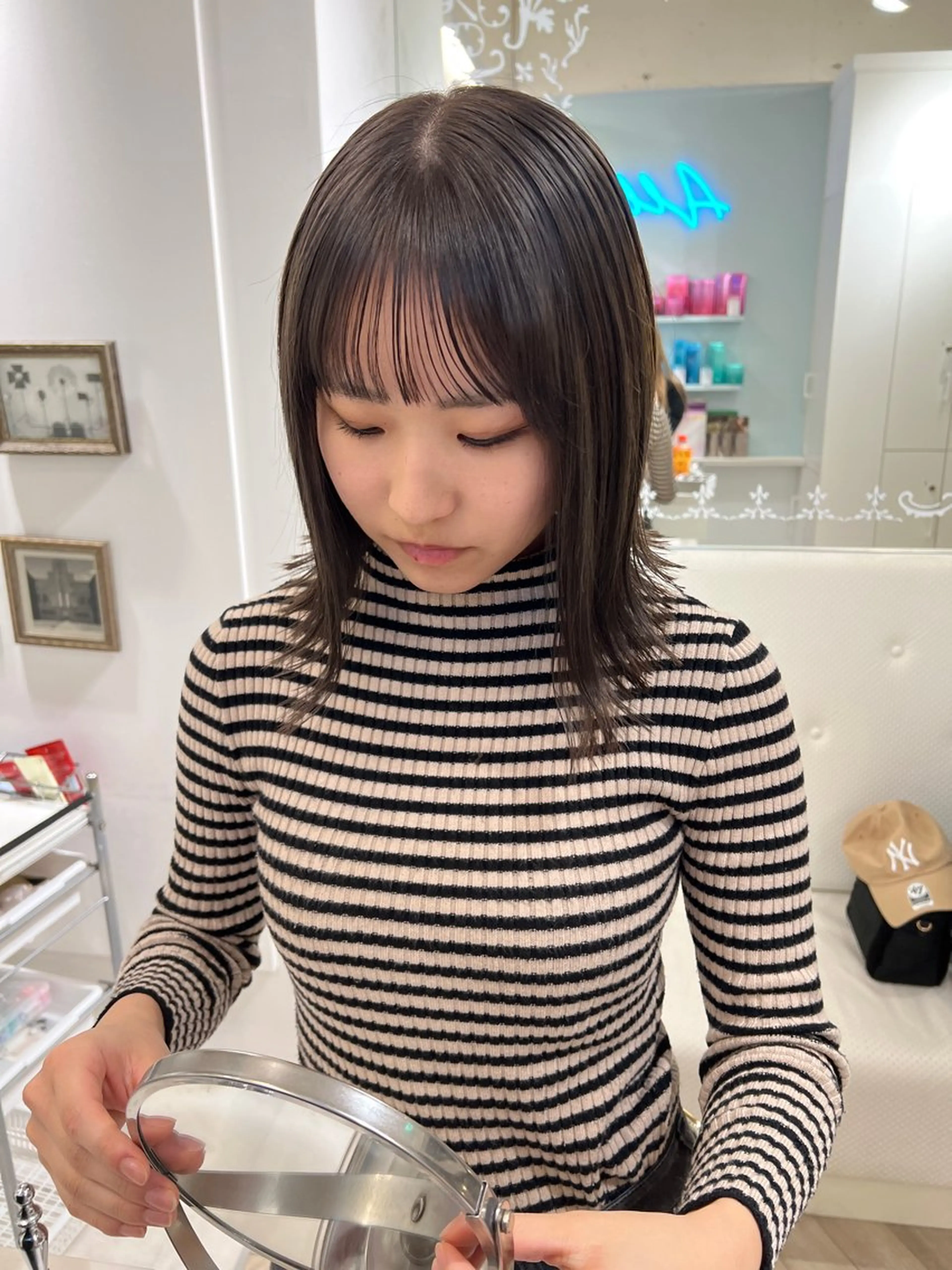 セミロング カラー カット ♡ParveMix NANO♡のヘアスタイル