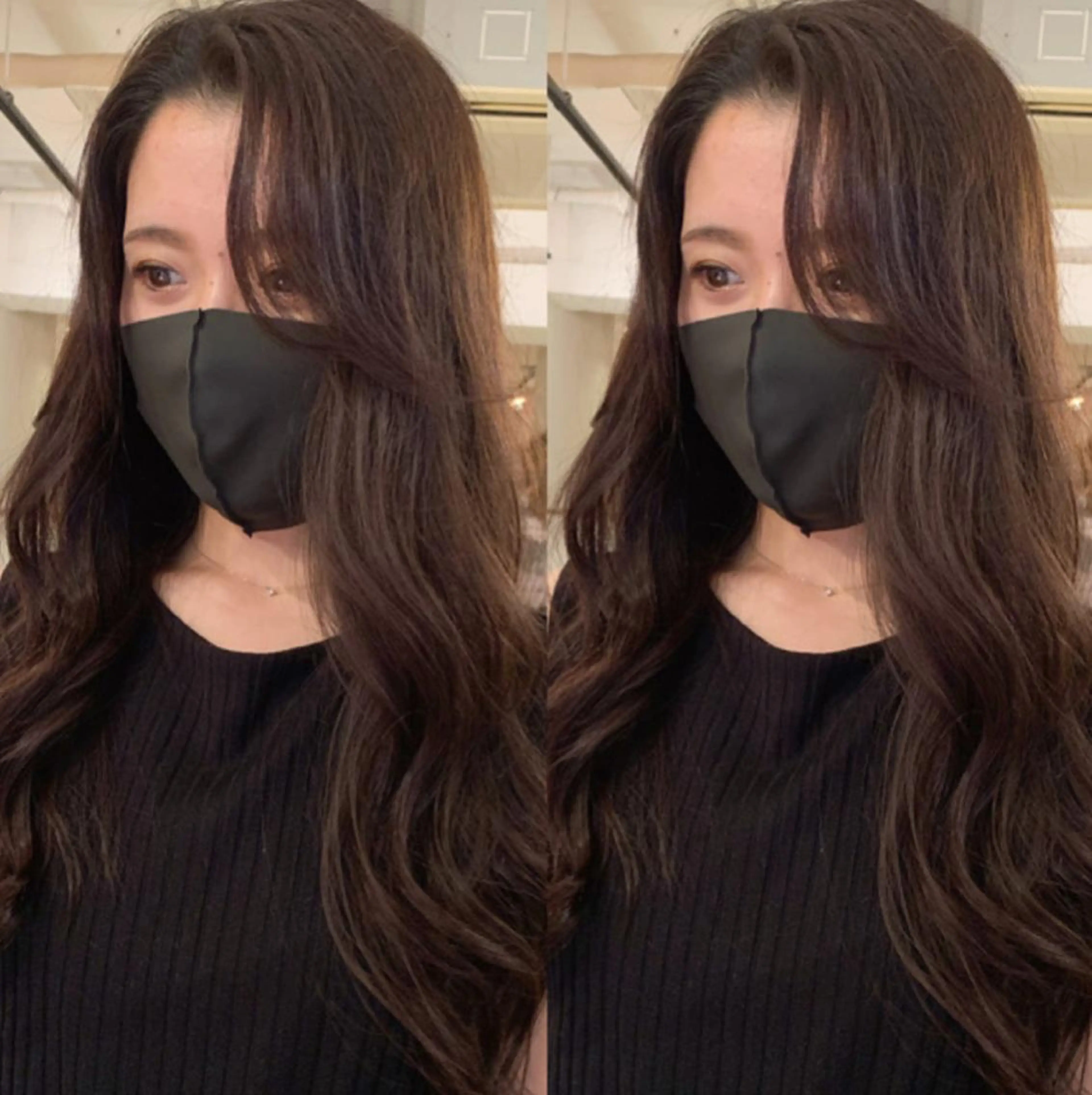 ロング カラー 透明感/オリーブ/ グレージュ/YUKAのヘアスタイル