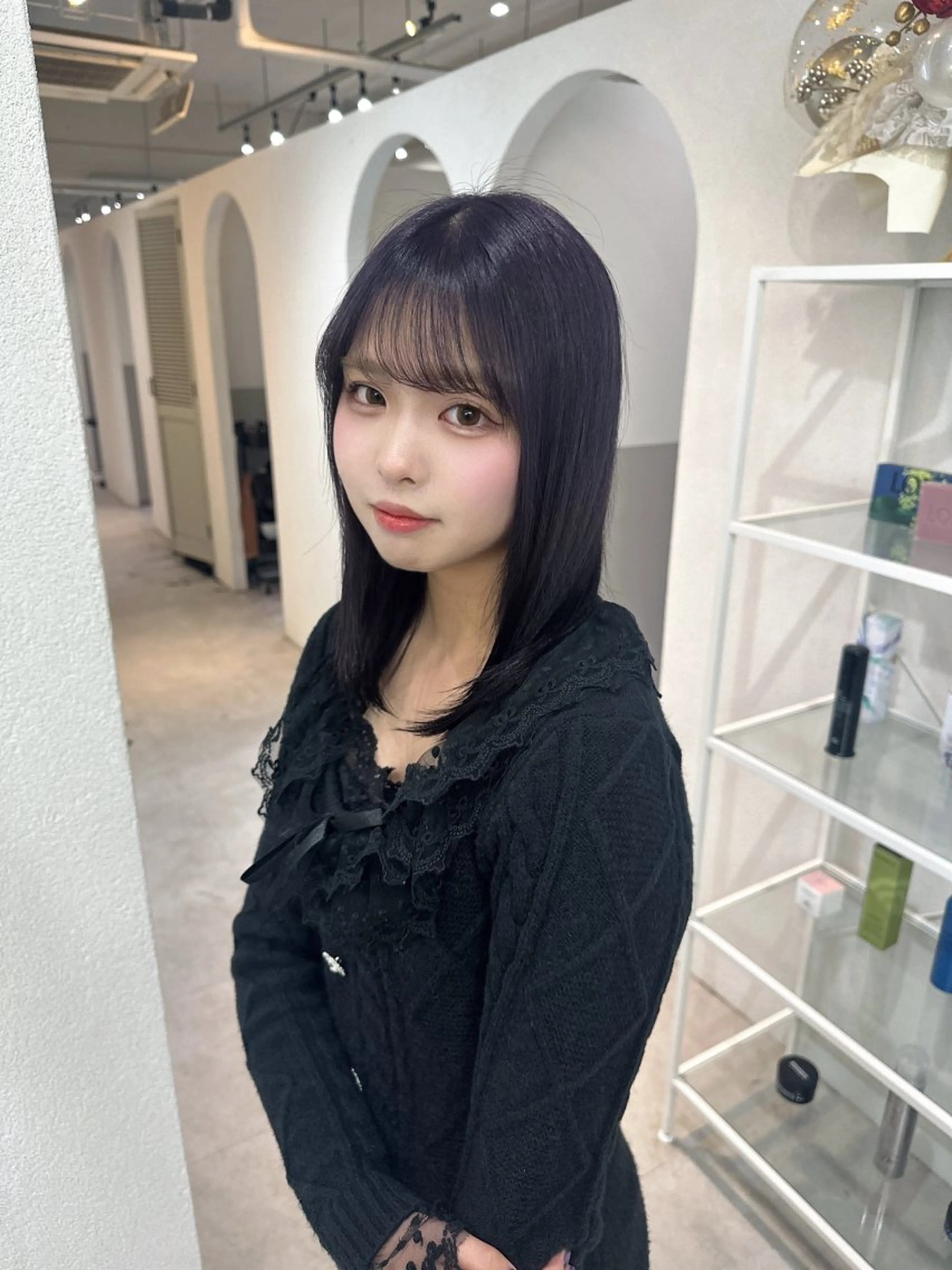 ミディアム カラー カット ヘアカラー トリートメント 🪞個室サロン/韓国 艶髪/keito🪞のヘアスタイル