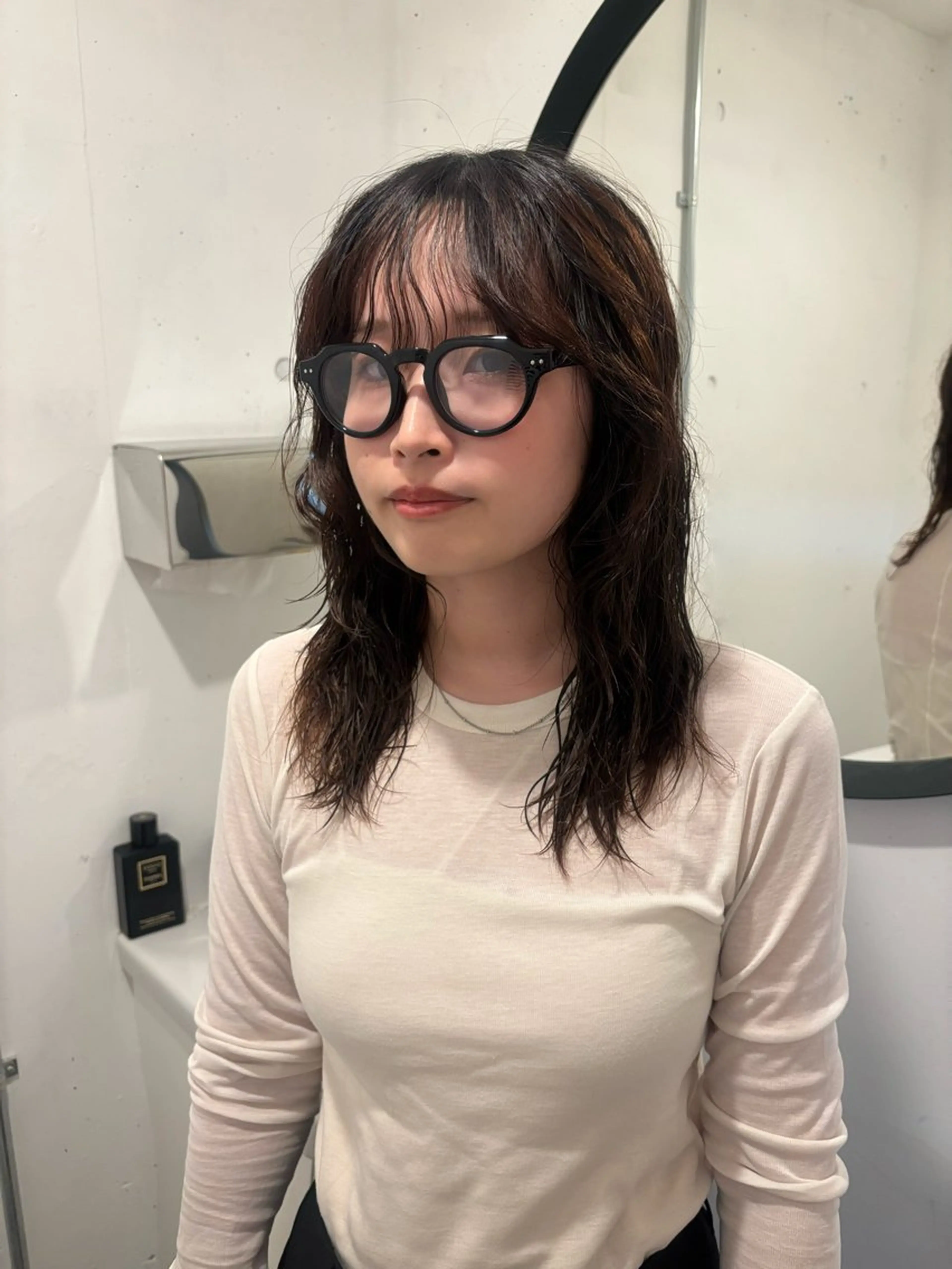 ミディアム パーマ カット パーマ ⭐︎ハイトーン /レイヤー✩momoのヘアスタイル