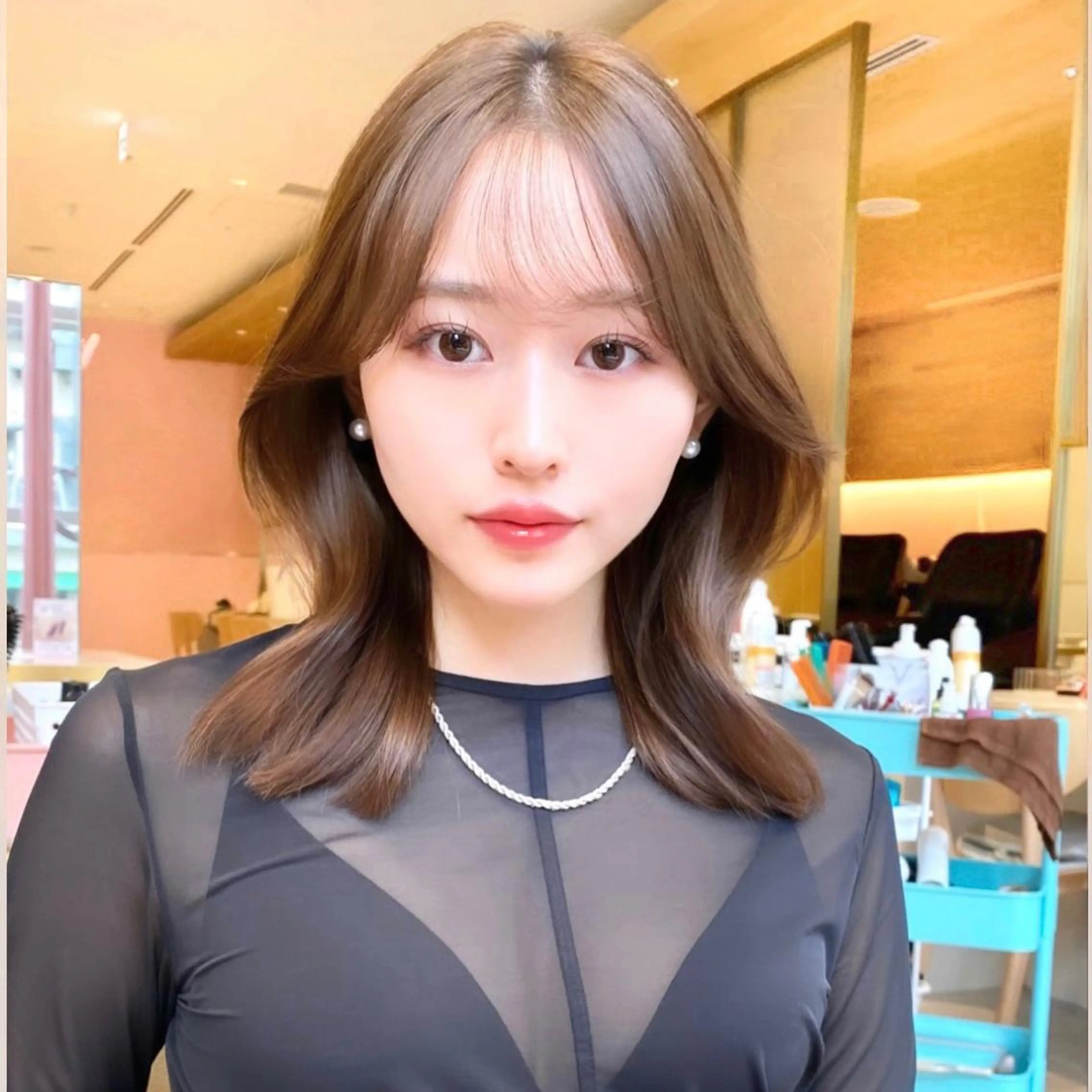 ミディアム くびれヘア くびれレイヤー レイヤーカット カット ヘアカラー トリートメント 韓国くびれレイヤー 🇰🇷はづきのヘアスタイル