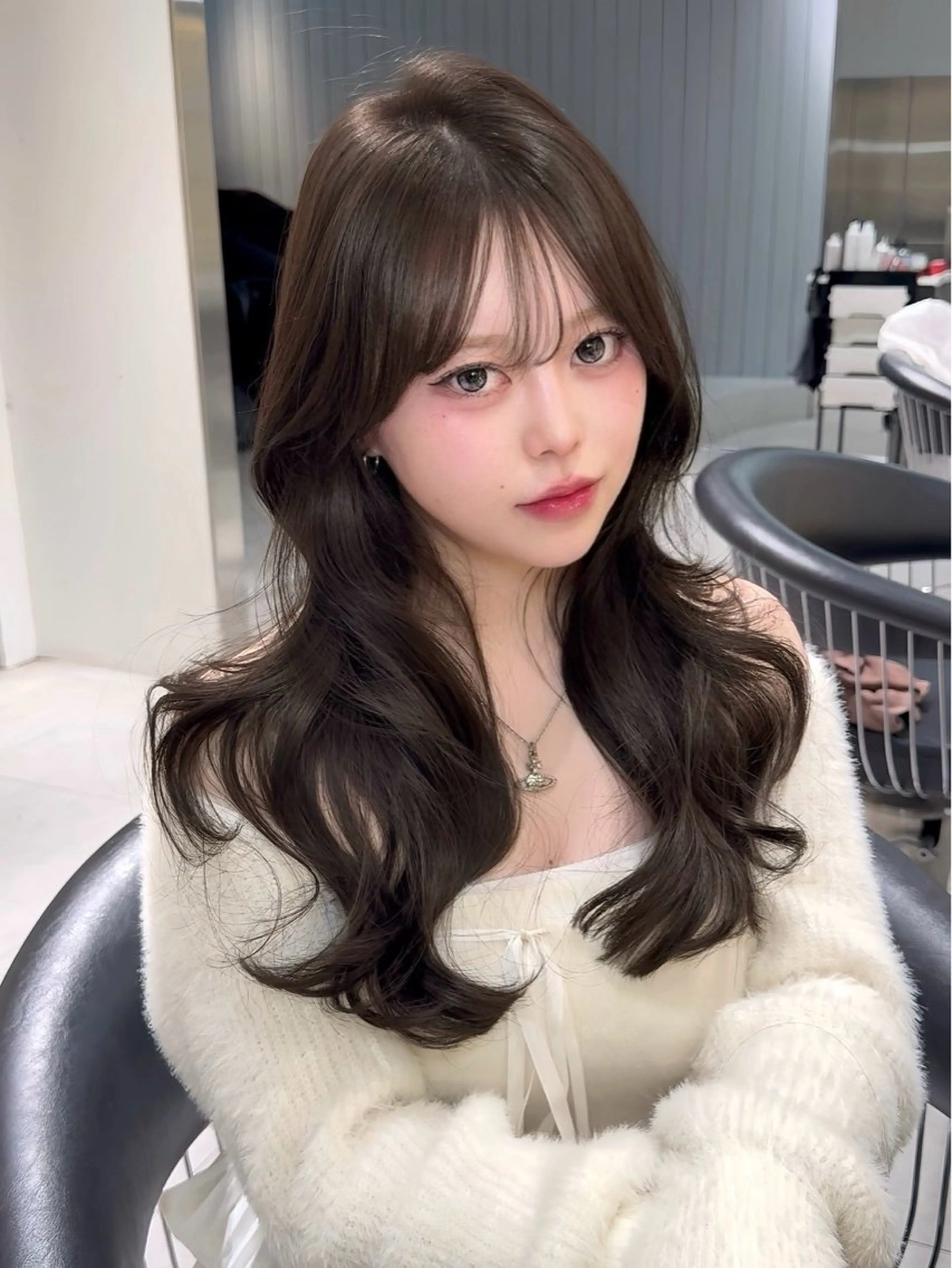 ロング カラー カット トリートメント Lond mare レイヤーカット/韓国のヘアスタイル