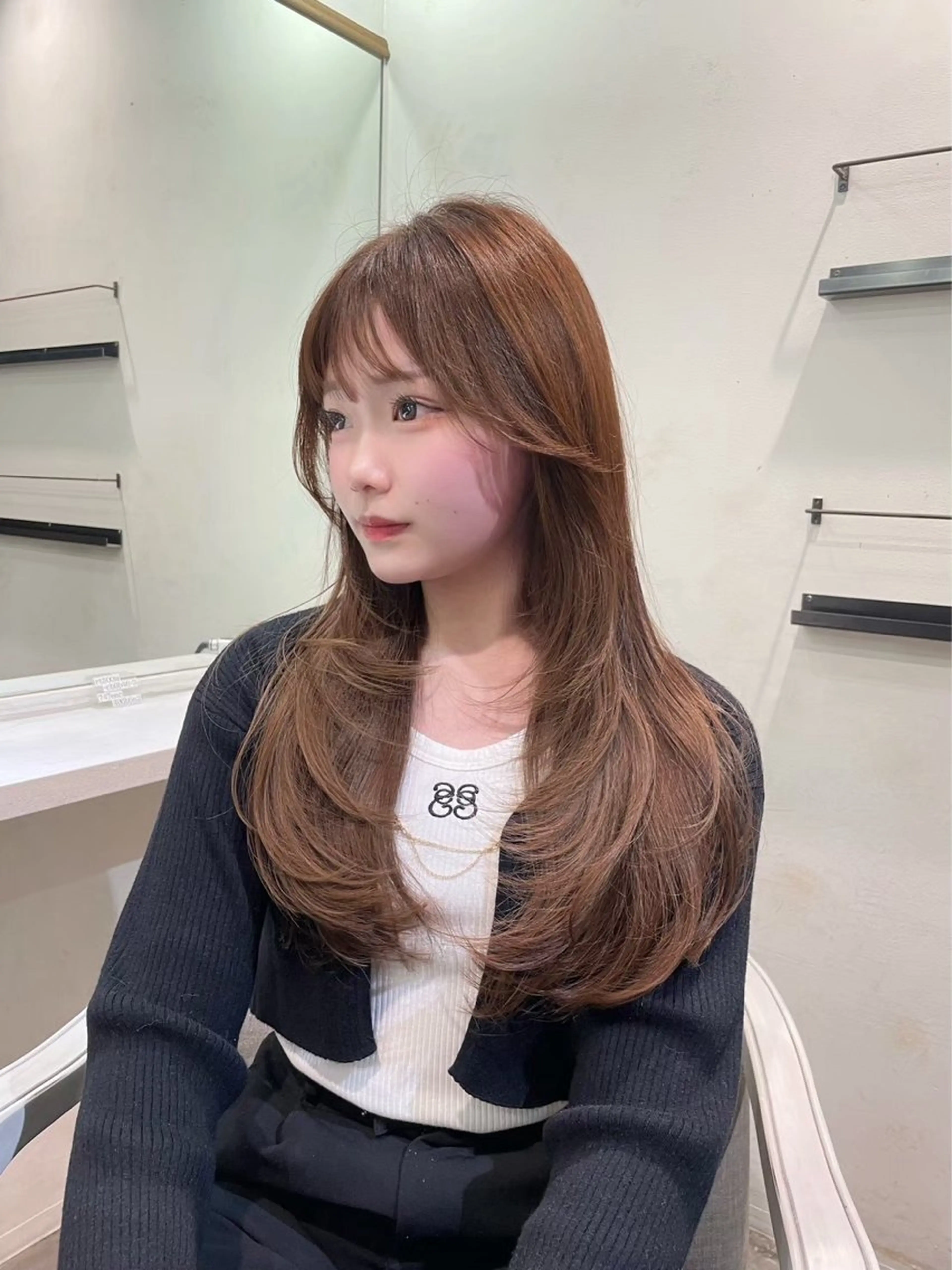 ロング カラー カット ヘアカラー トリートメント 🫧ナオ🫧 /韓国 ヘア/ マンツーマンのヘアスタイル