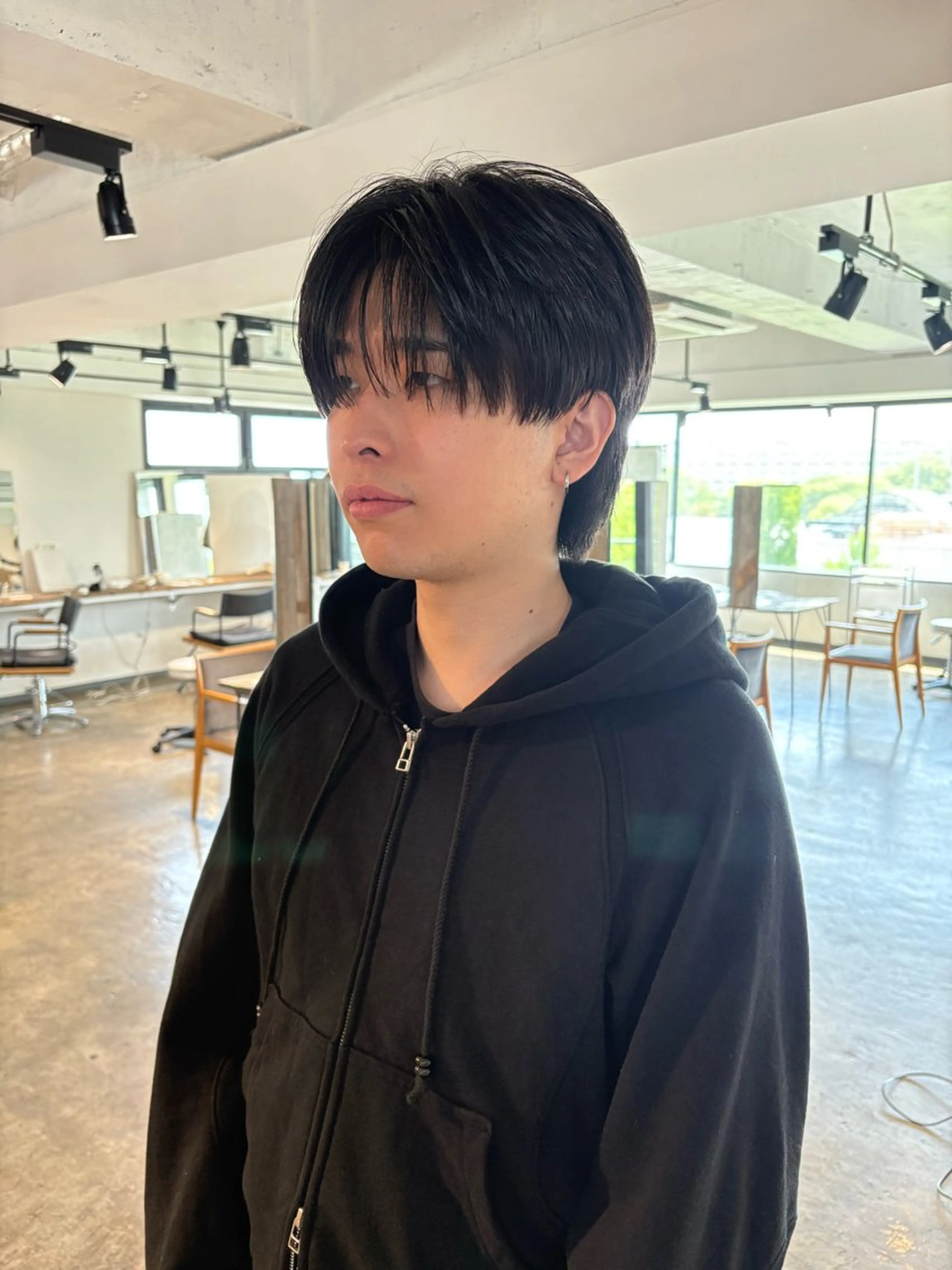 ショート パーマ メンズ センターパート ダウンパーマ フェザーパーマ カルマパーマ メンズ韓国風 カット パーマ become men's hair 名駅店所属・名駅/フェザーパーマ 韓国ヘア/森岡のヘアスタイル