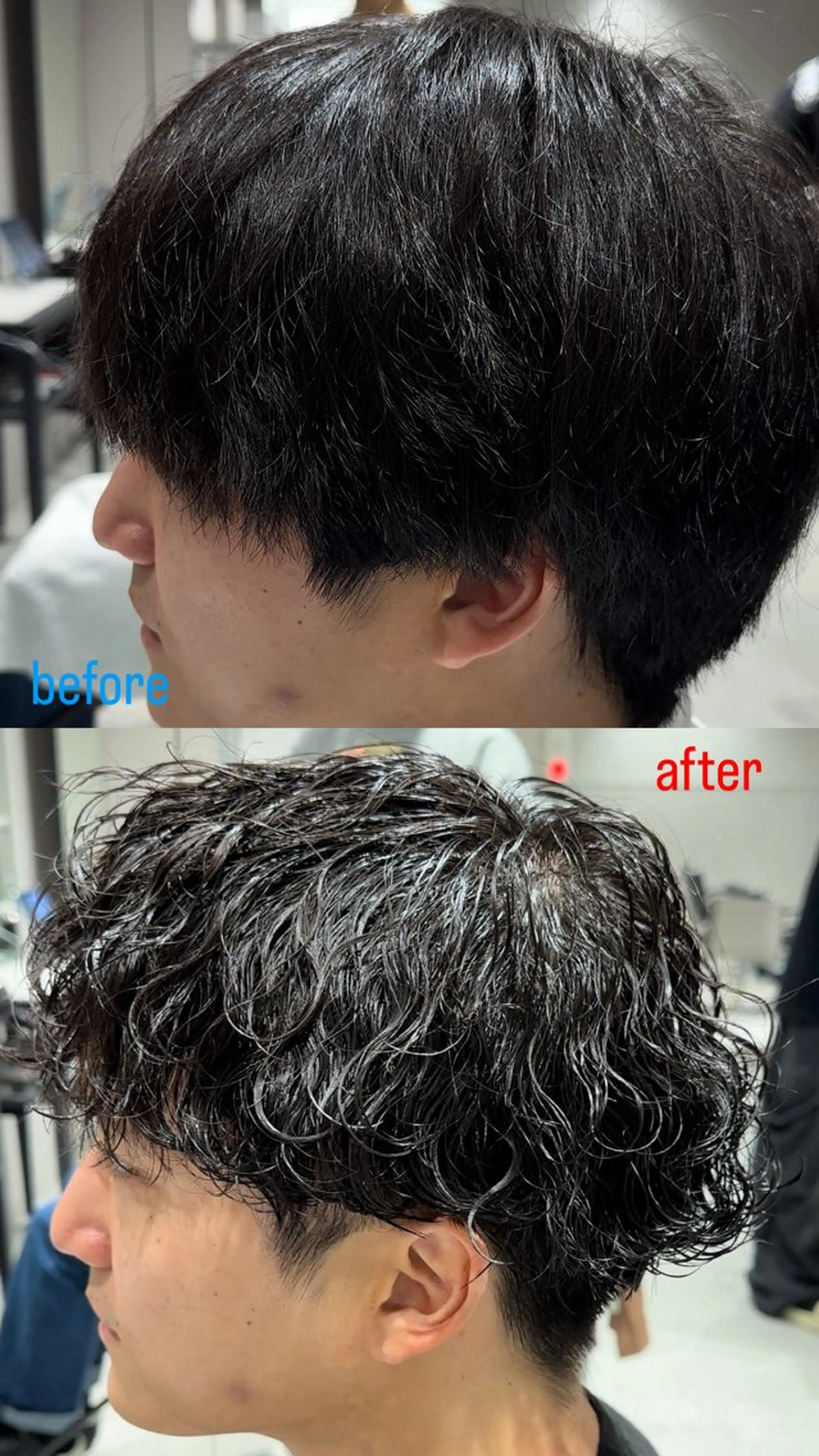 ショート メンズ メンズパーマ 刈り上げ 波巻きパーマ カット パーマ 🍀メンズパーマ職人 池袋🍀Yuraのヘアスタイル