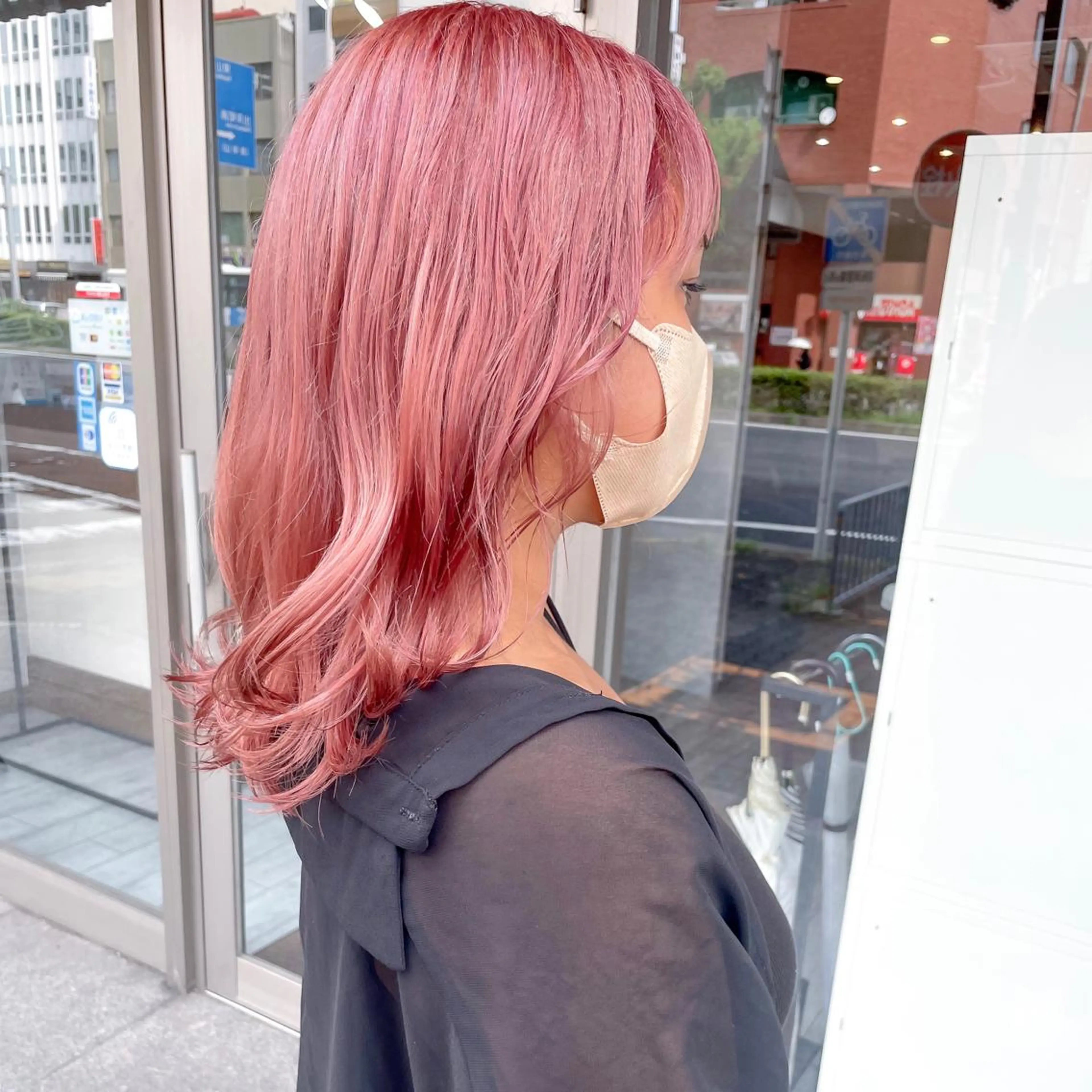 ミディアム カラー 高橋 みく/ minim 暖色のヘアスタイル