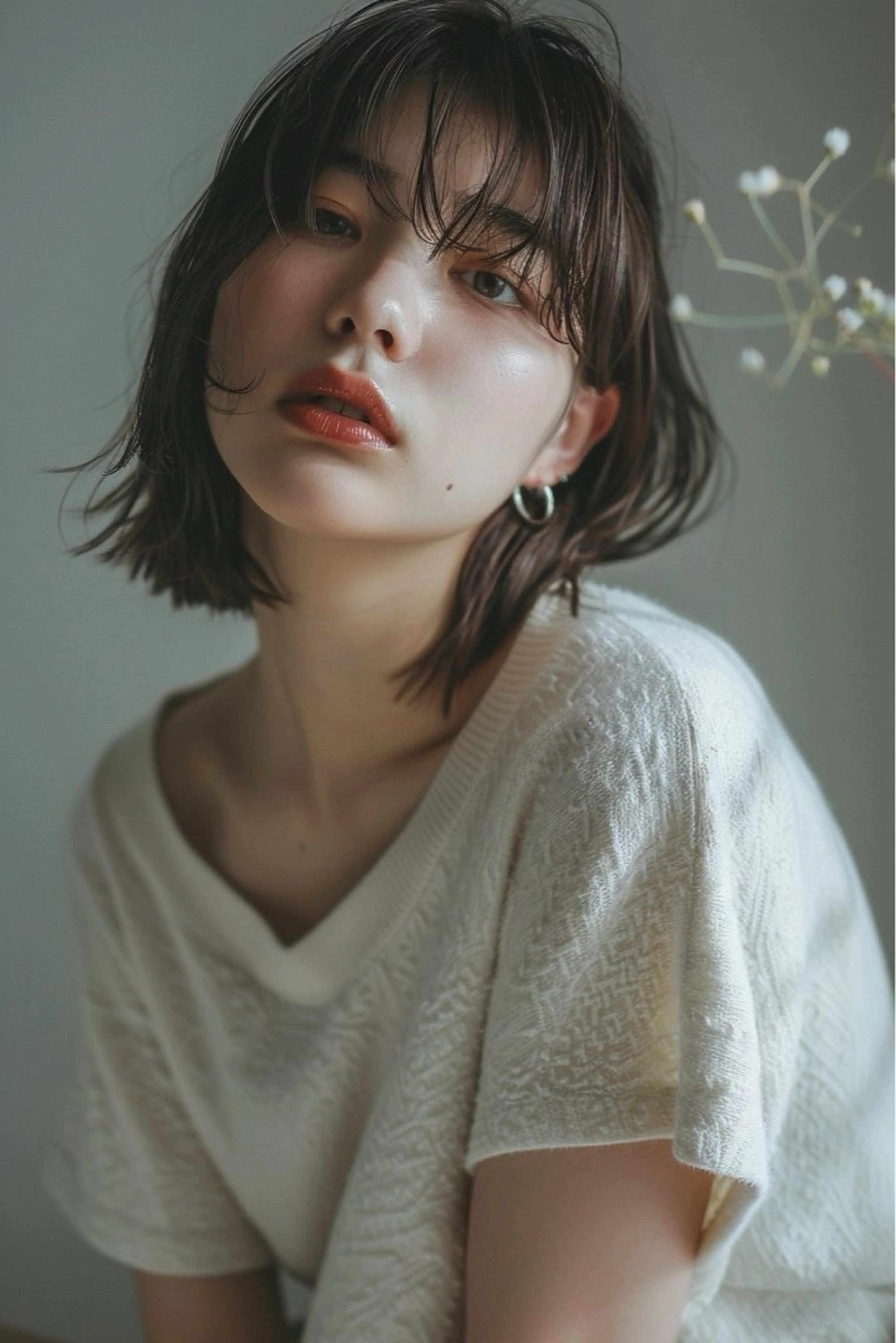 ショート カット ヘアカラー トリートメント 新宿/韓国メンズ RIKUパーマのヘアスタイル