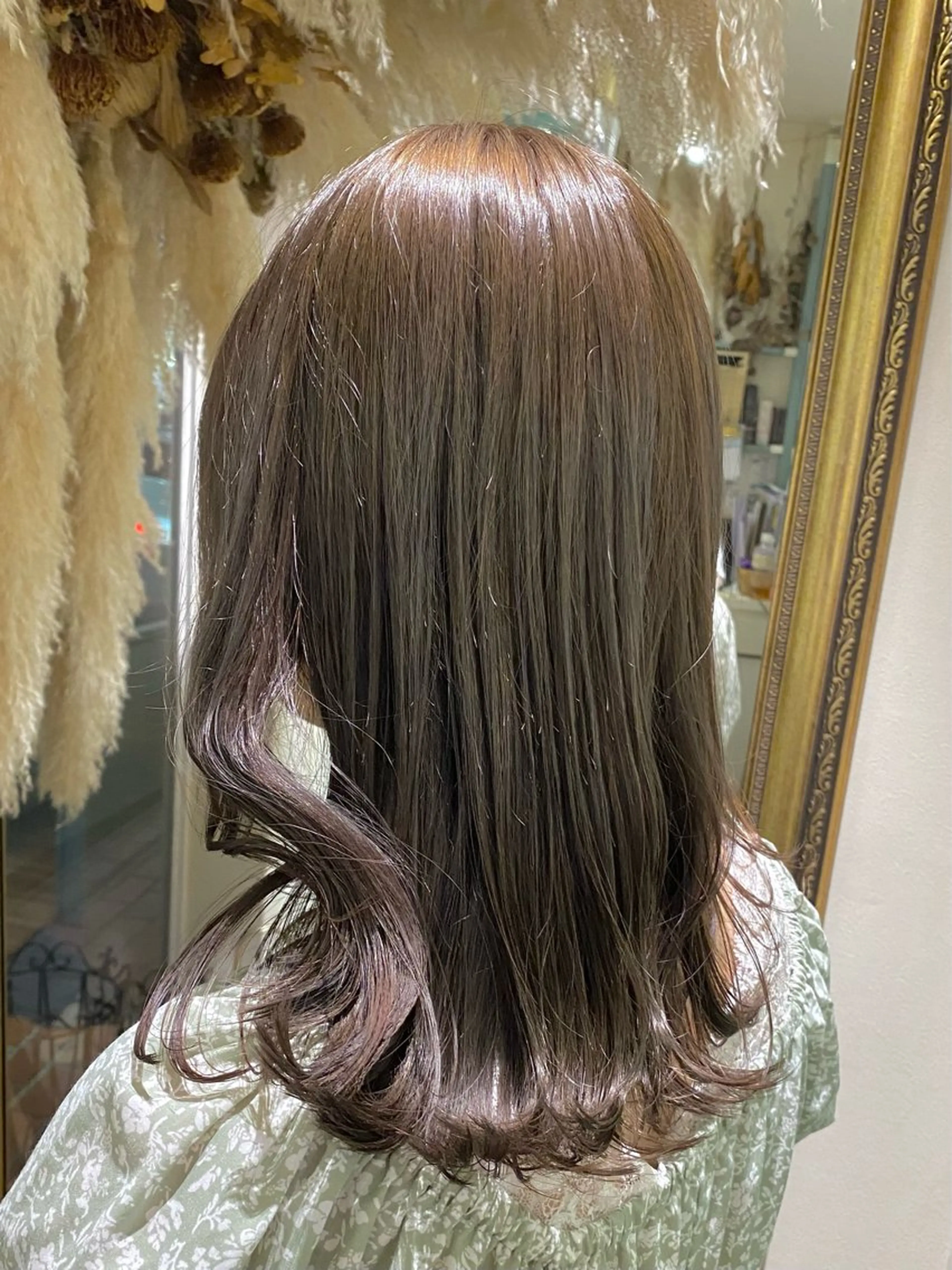 セミロング カラー ヘアカラー 透明感カラー/韓国 ヘア🩶yuri🩵のヘアスタイル