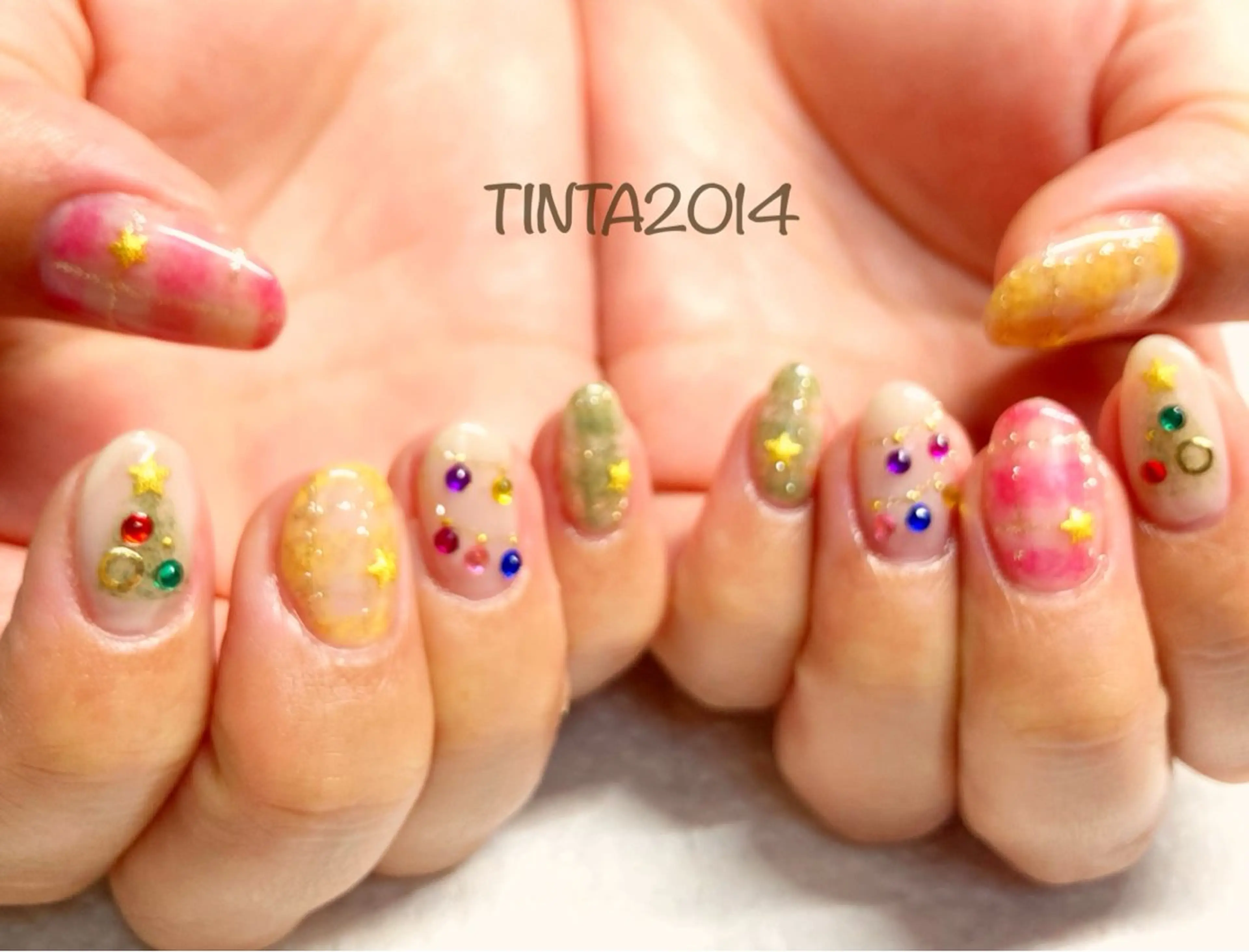 ネイル 冬ネイル クリスマス ネイルサロン ティンタ所属・馬場 典子のネイルデザイン