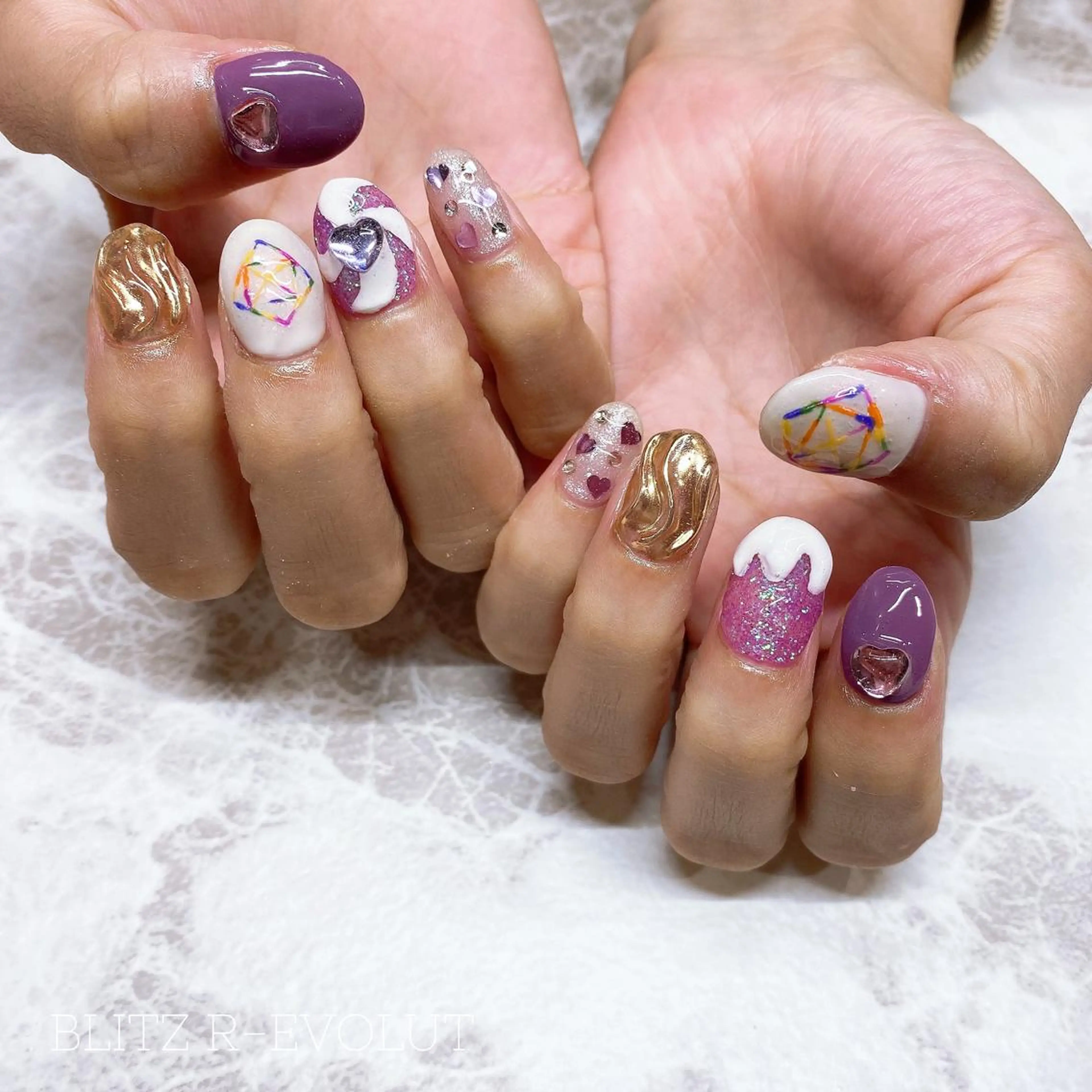 ネイル ☁️BLITZ 🎀笠原雪音🎀のネイルデザイン