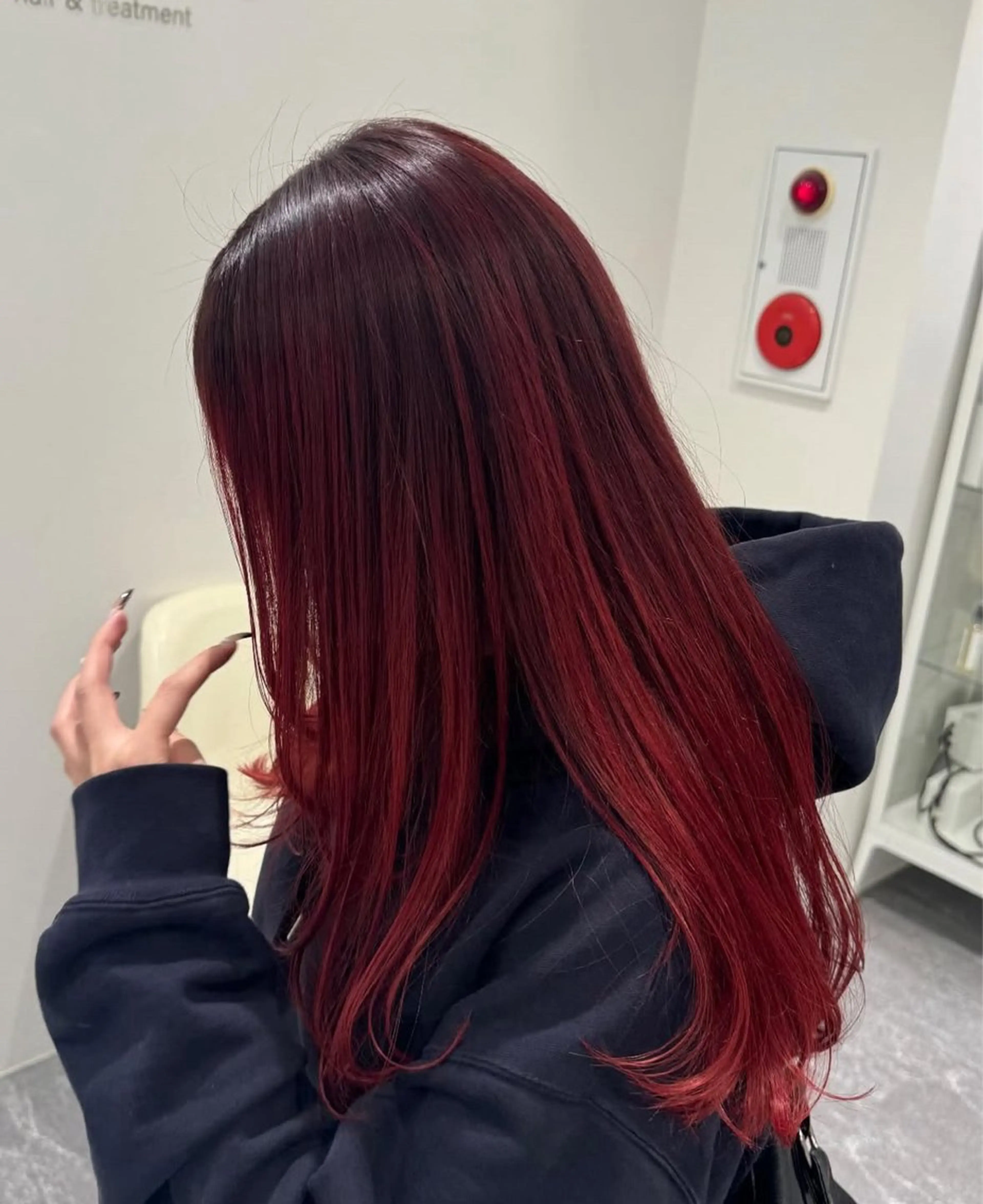 ロング ヘアカラー トリートメント 柔らかい透明感カラー 🎀maria🎀のヘアスタイル