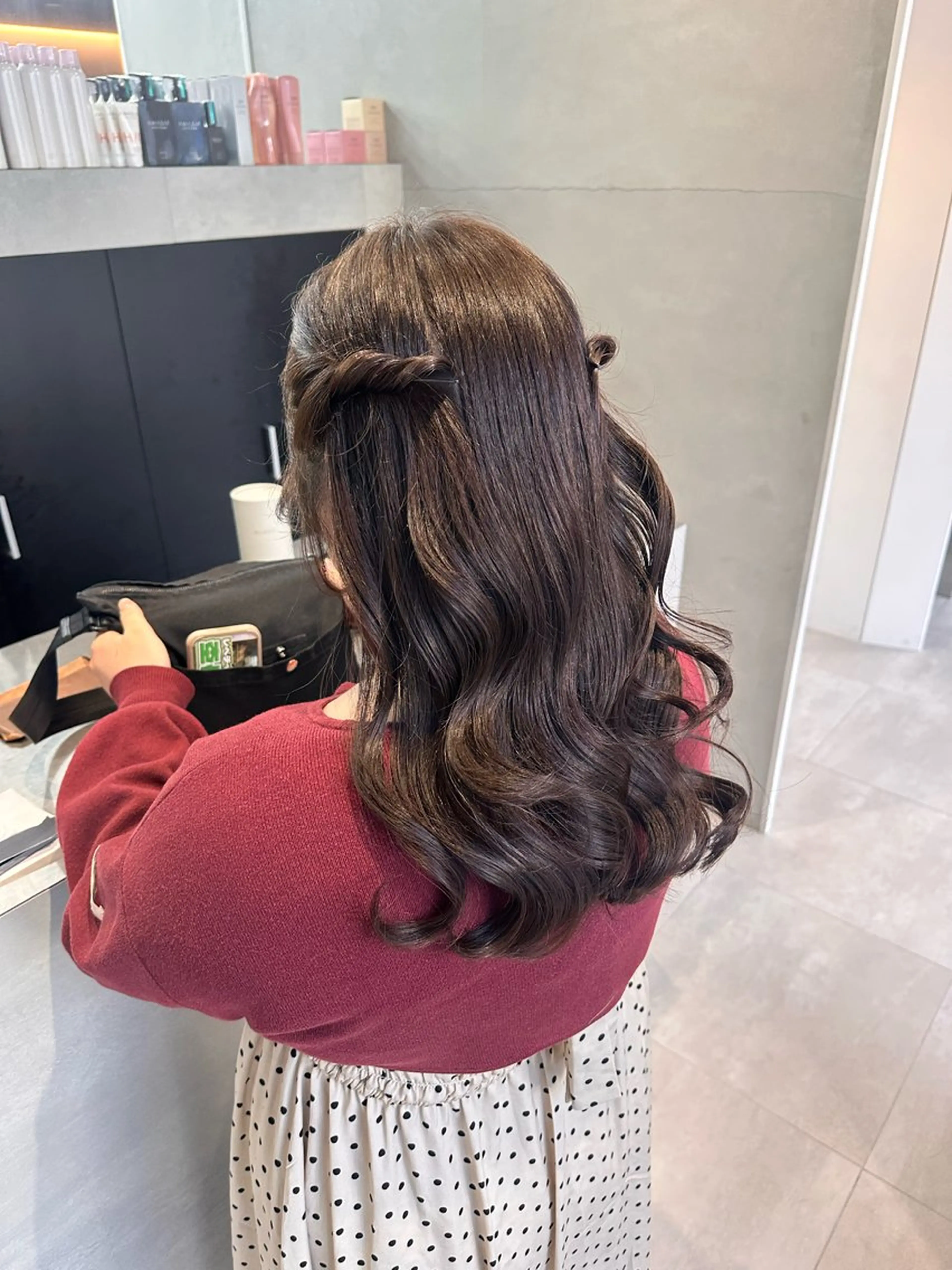 ロング ヘアアレンジ 結婚式・ブライダル ヘアセット 染谷 遥花のヘアスタイル