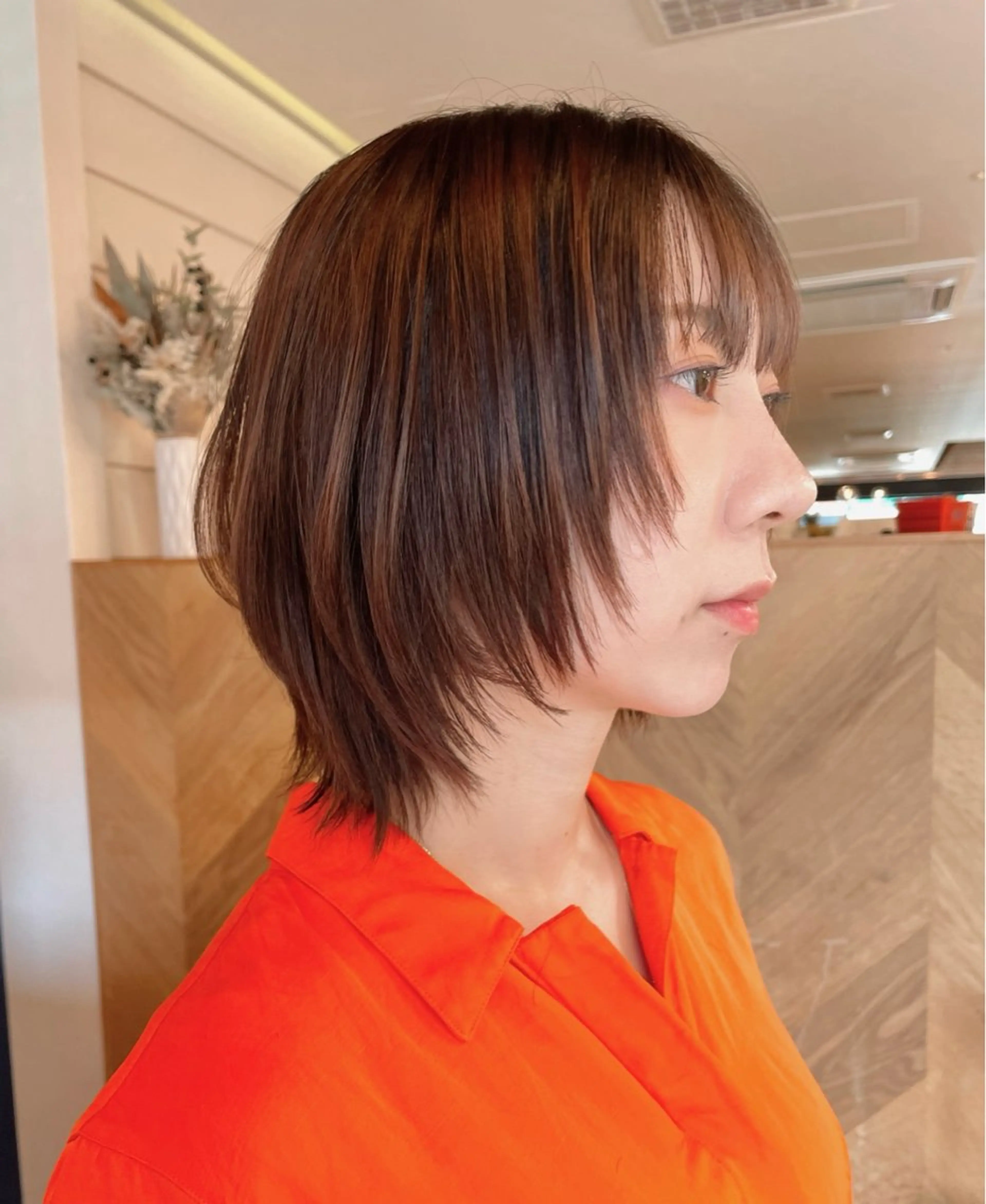 セミロング カット 韓国レイヤー　船橋 徒歩5分/小川友美のヘアスタイル
