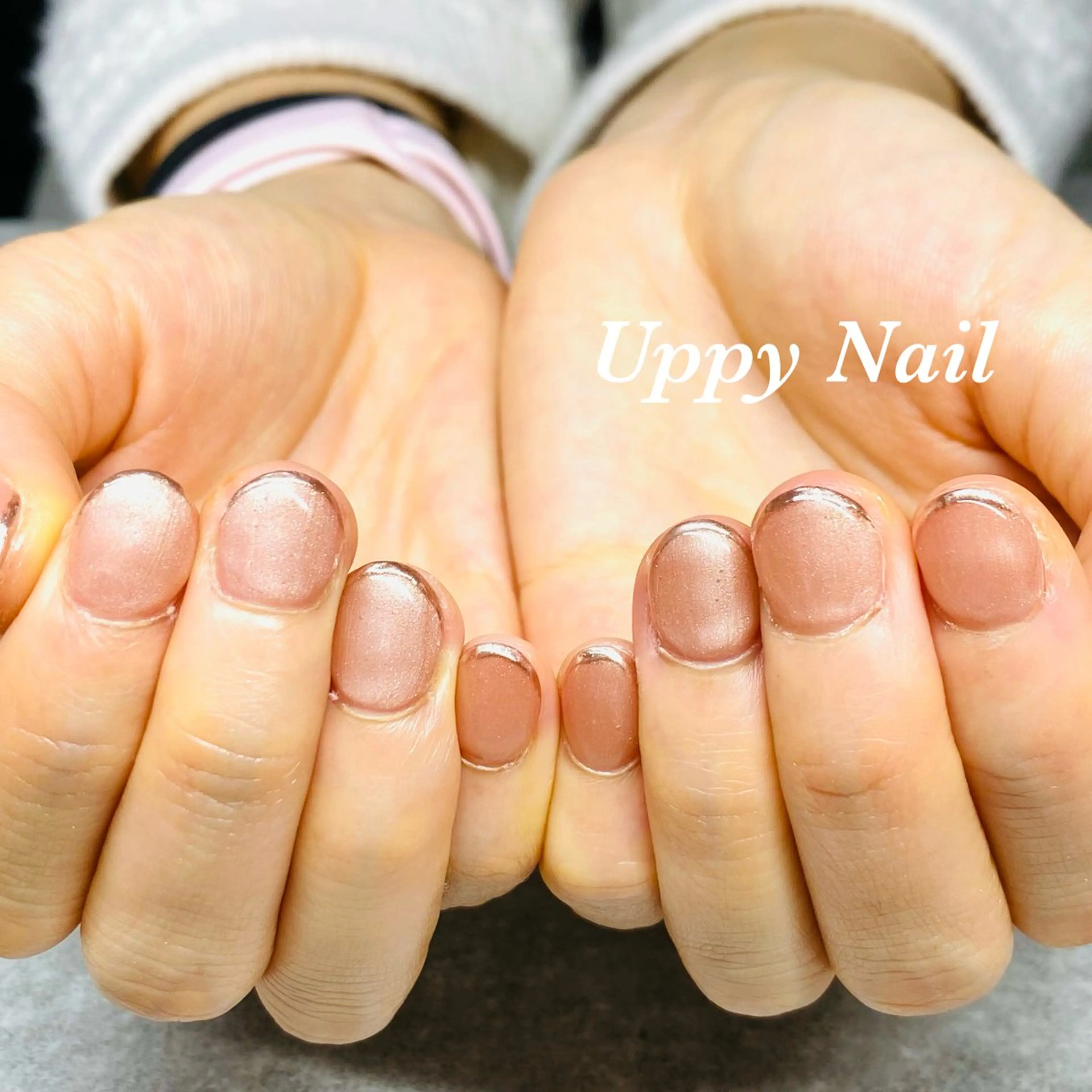 ネイル フレンチネイル ミラーネイル シンプルネイル ハンドネイル Uppy Nail ukyoのネイルデザイン