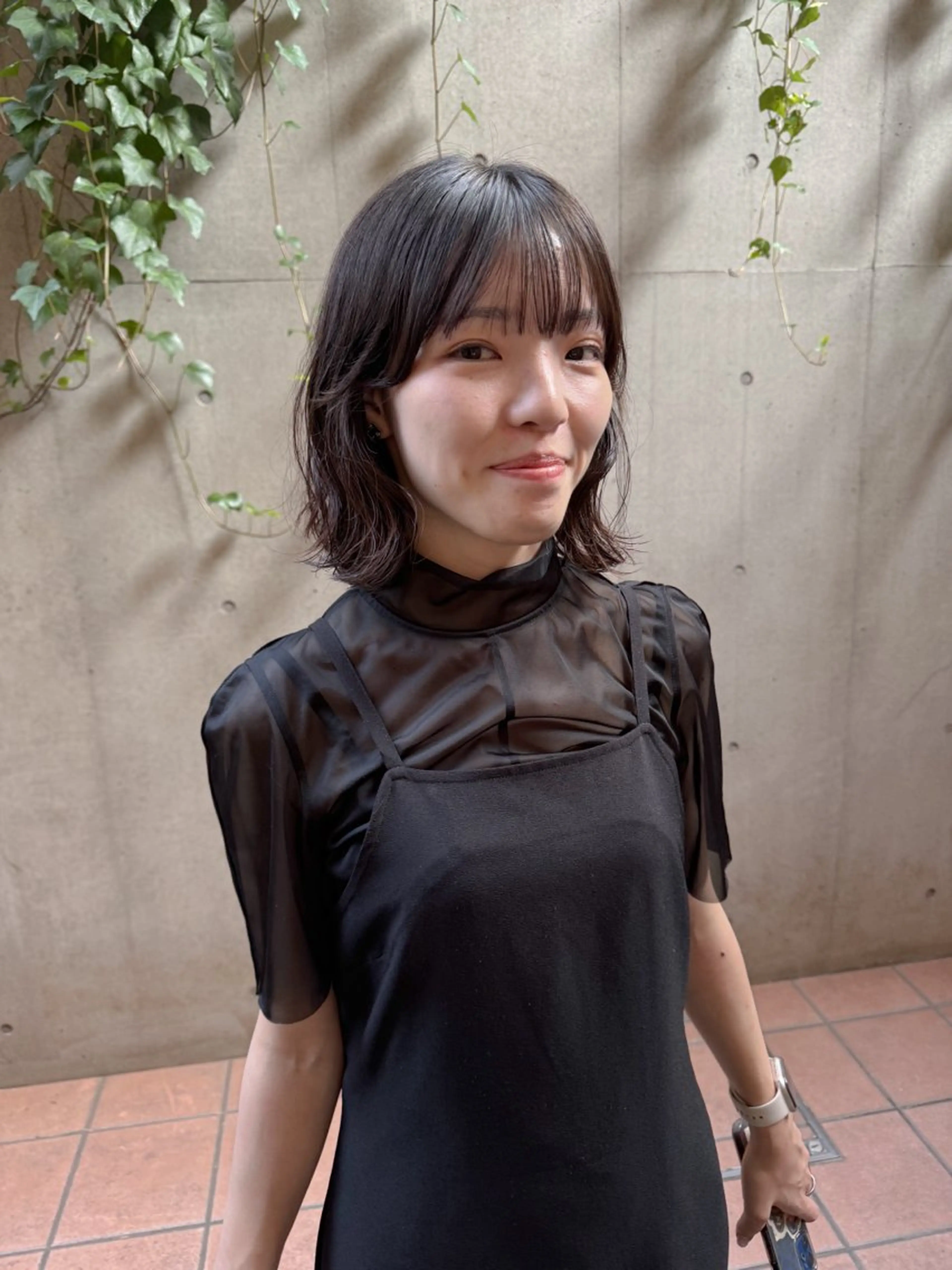 ミディアム パーマ カット パーマ 大橋 芽衣のヘアスタイル