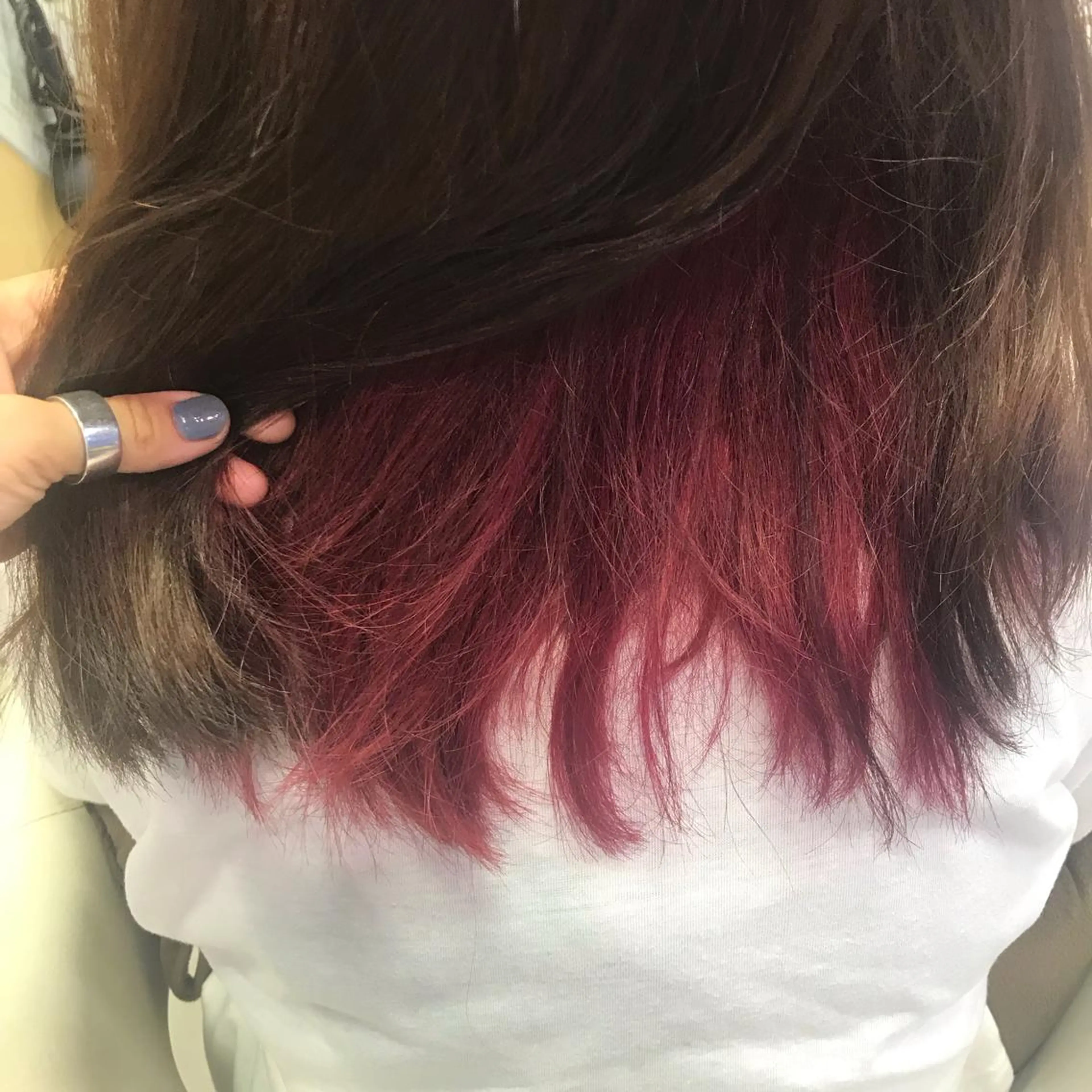 セミロング カラー サナ🌱 切りっぱなしボブのヘアスタイル