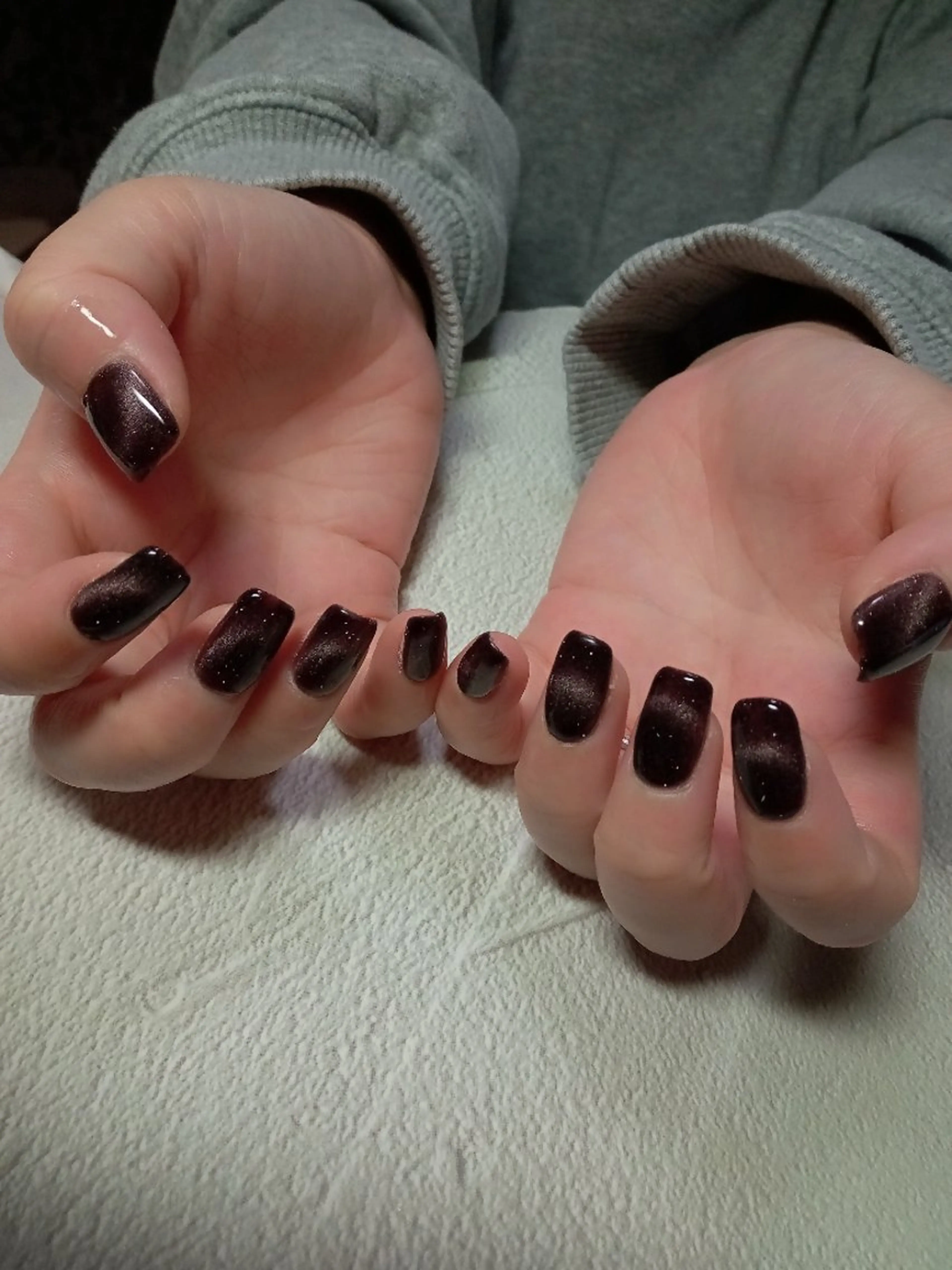 ネイル フラッシュネイル ハート キラキラネイル マグネットネイル オフィスネイル ハンドネイル flure de neige yukiのネイルデザイン