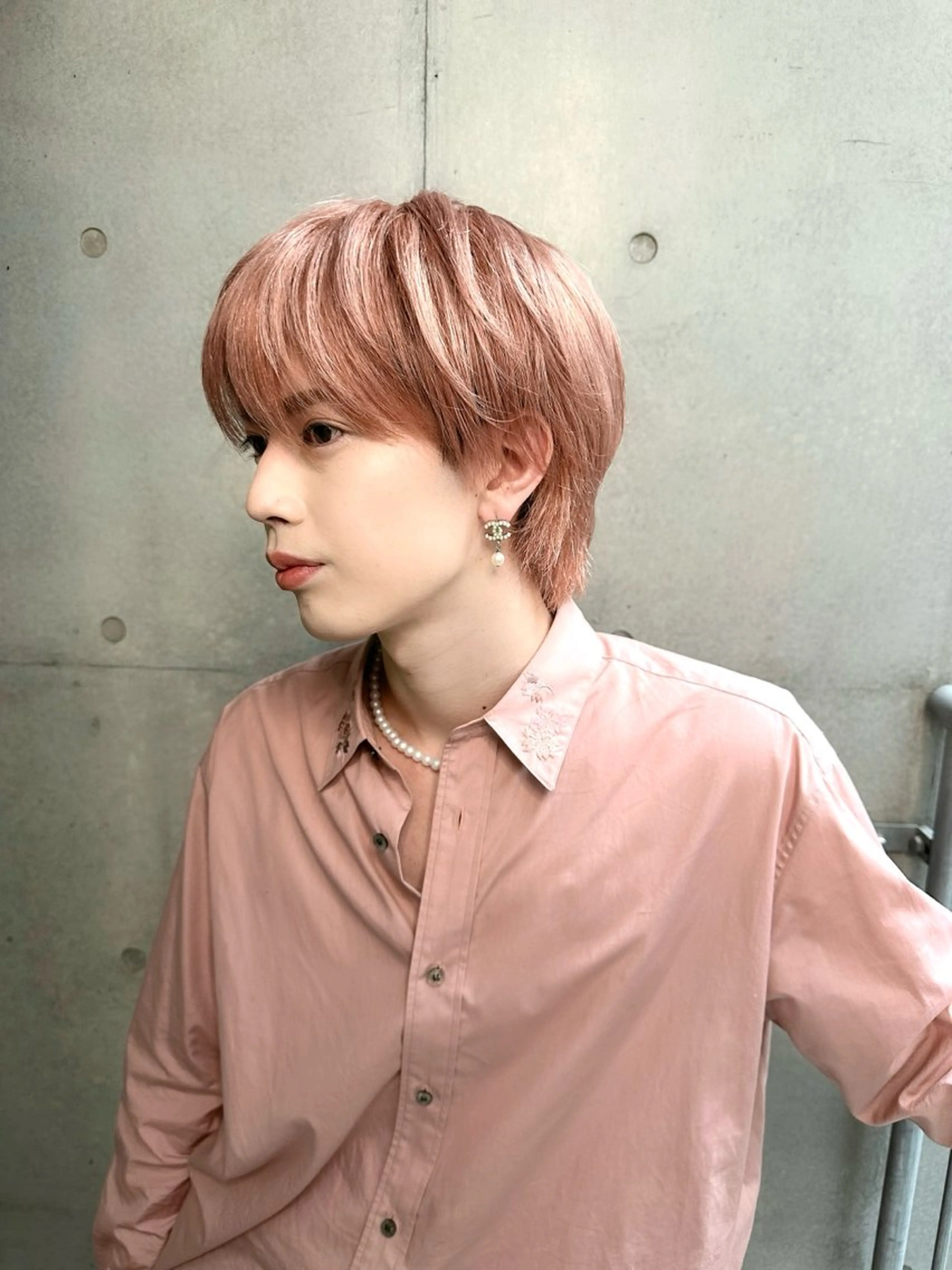 ミディアム カラー メンズ メンズ韓国風 マッシュウルフ マッシュ シースルーマッシュ メンズウルフカット ヘアカラー トリートメント メンズ特化 🦋KANOKO🦋のヘアスタイル