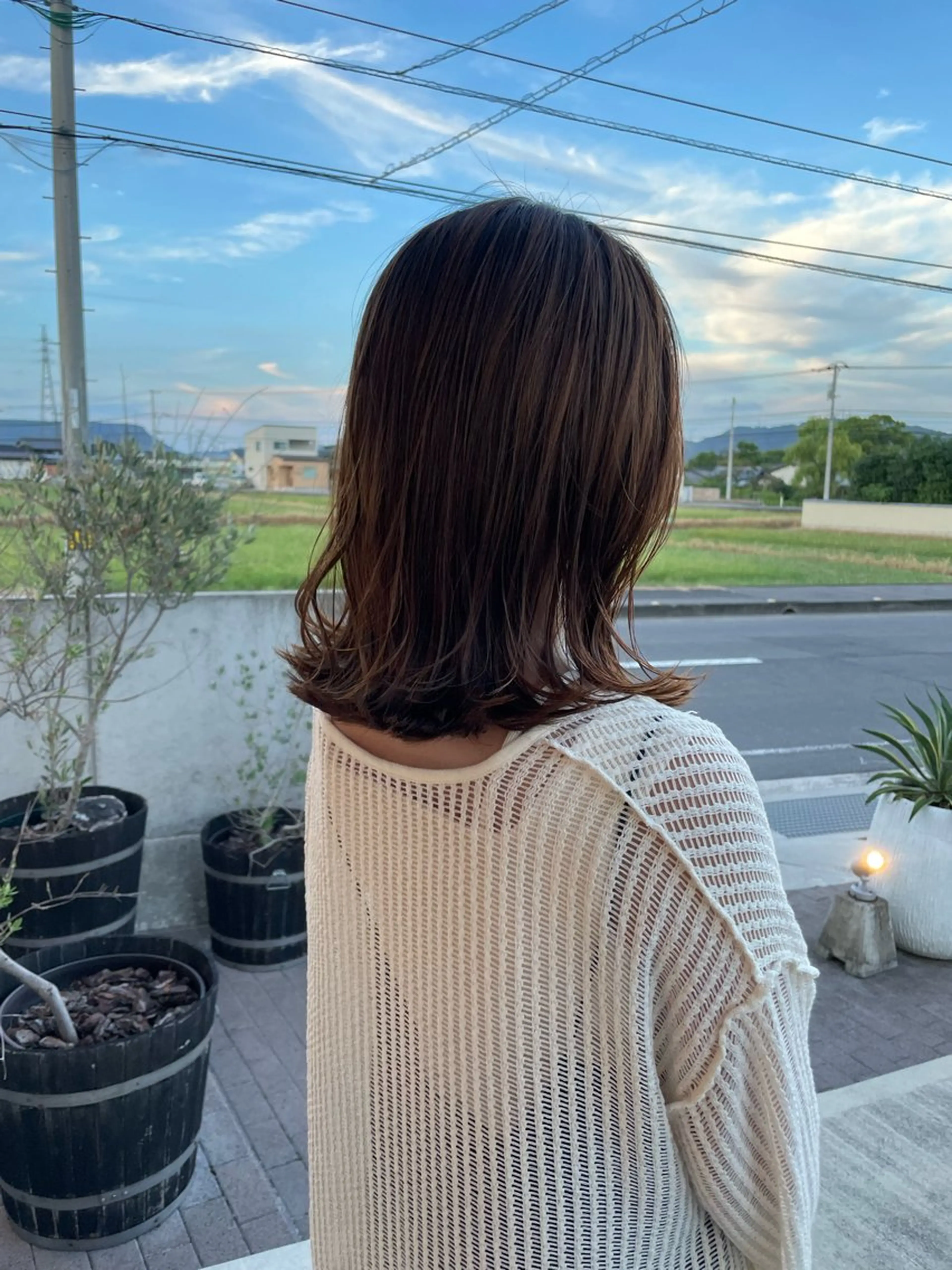 ミディアム カラー SANDRO所属・SANDRO eno☺︎のヘアスタイル