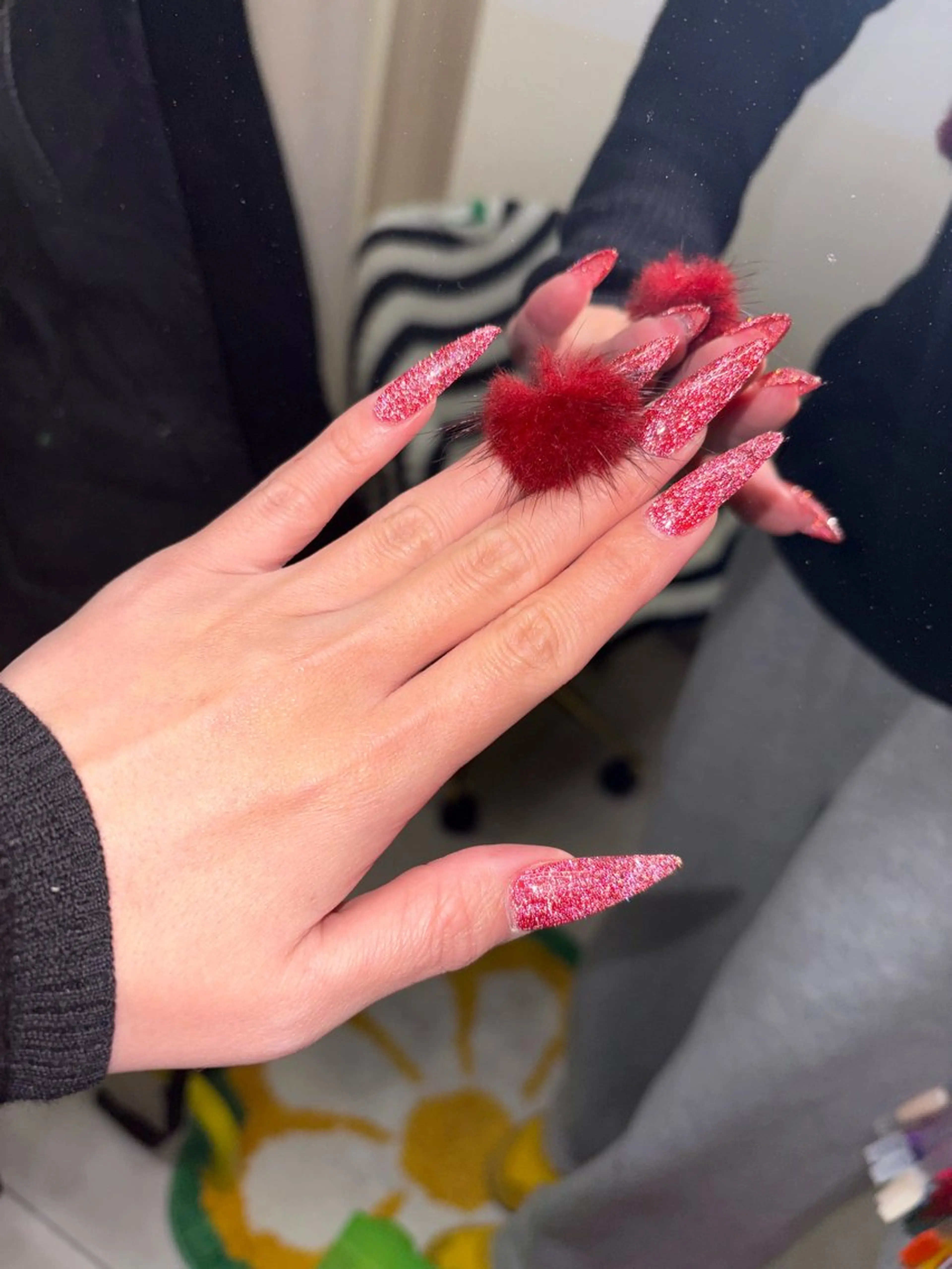 ネイル ロングネイル 33nail✴️栄 スミレ❇️Gel-xのネイルデザイン