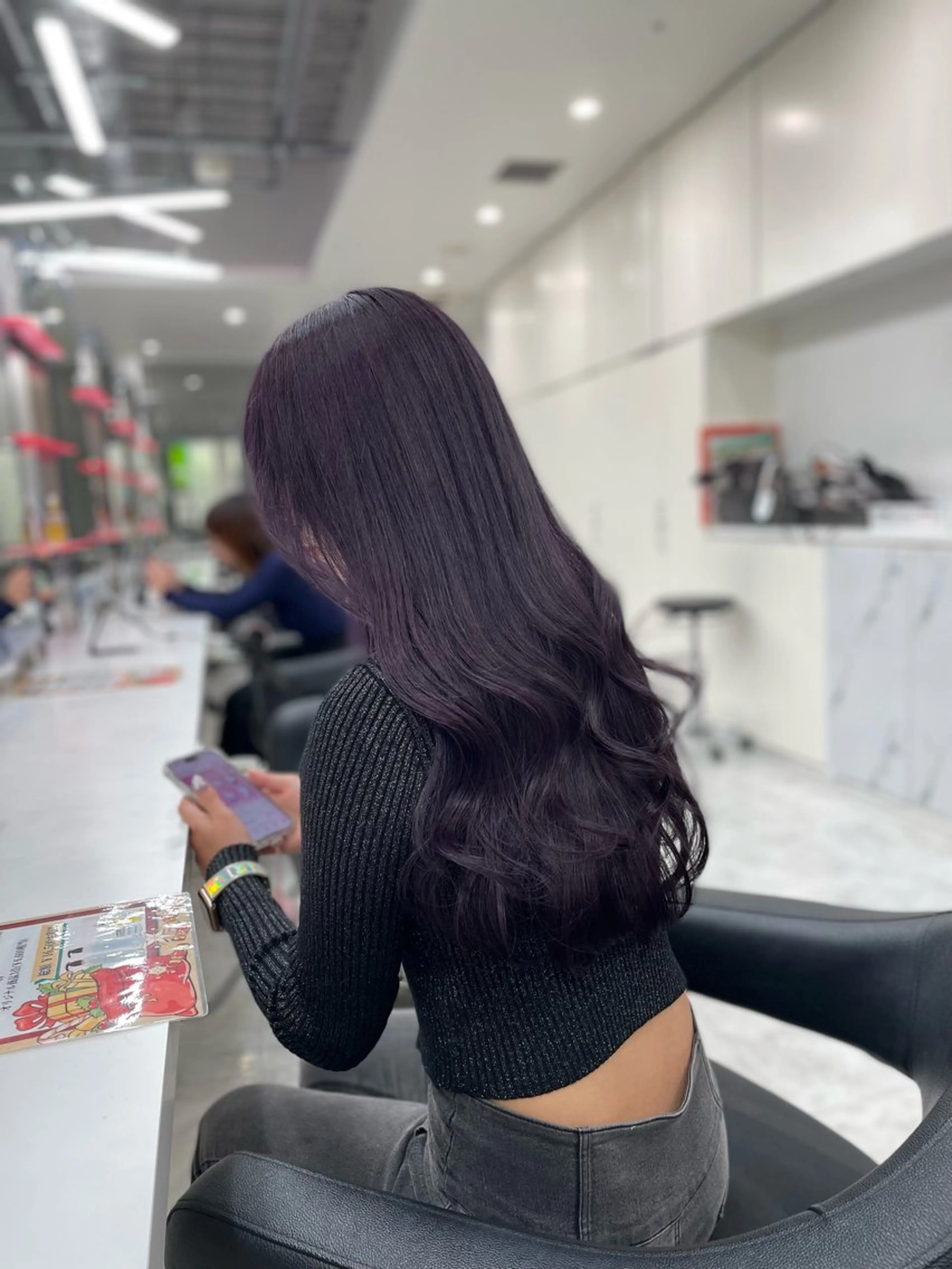 ロング カラー ヘアカラー トリートメント 大人っぽ韓国ヘア 艶髪🤍yuma🤍のヘアスタイル