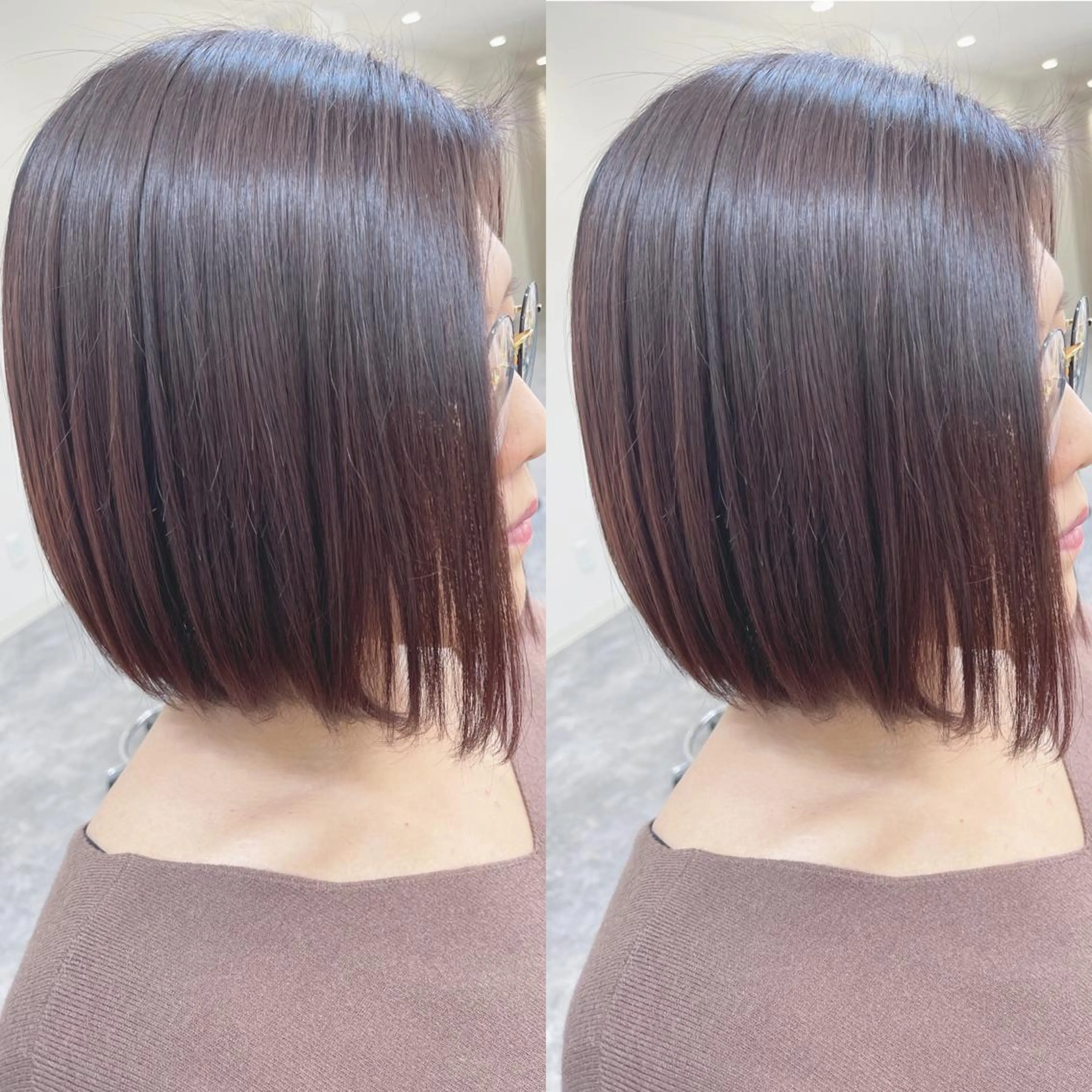 ショート 前下がりボブ ボブ 外ハネヘア カット トリートメント H所属・H (エイチ) 烏丸御池店のヘアスタイル