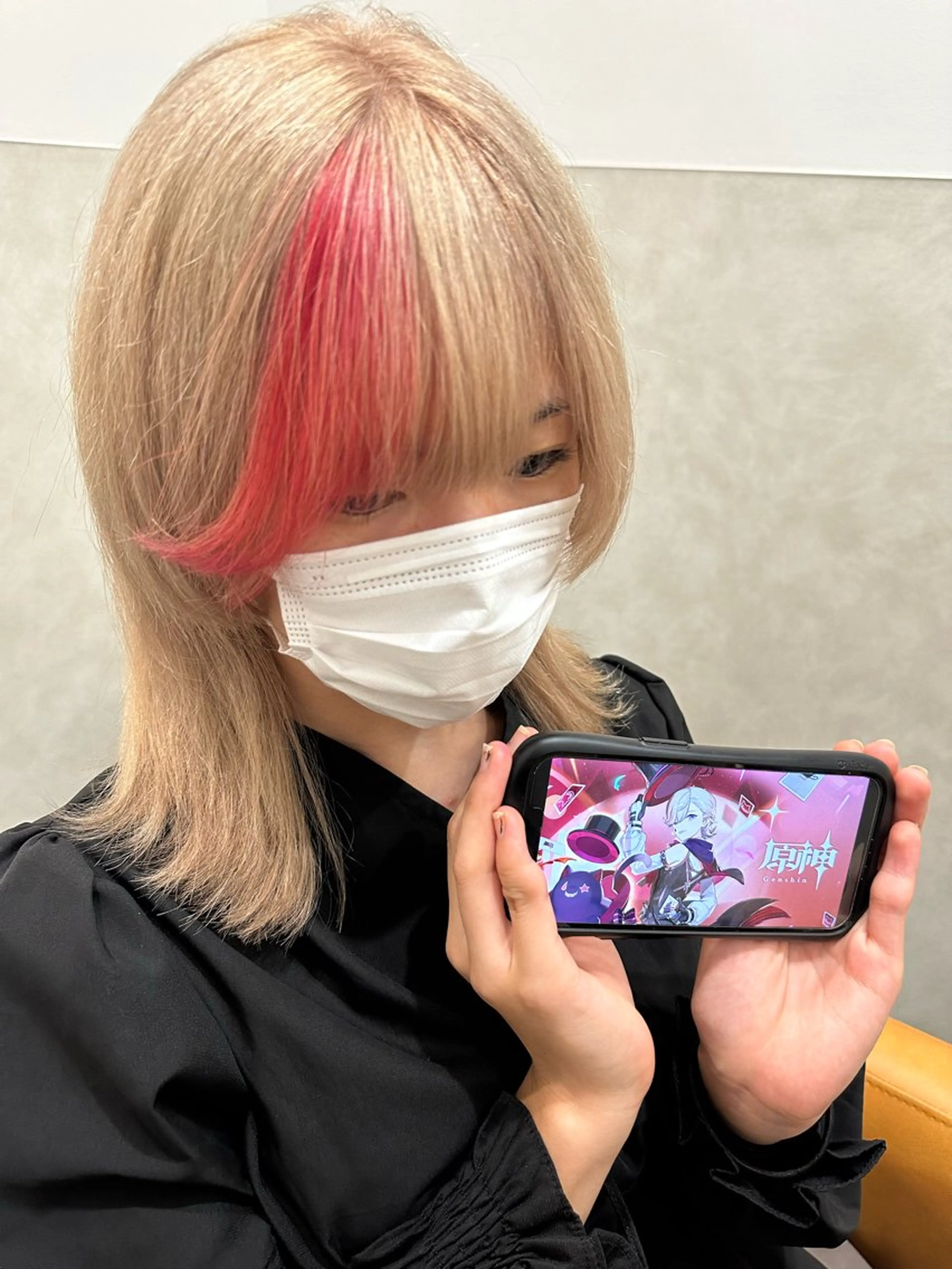 ミディアム カラー ベージュカラー メッシュ ホワイトベージュ あらげ 🌈推しカラー🌈ᵕのヘアスタイル