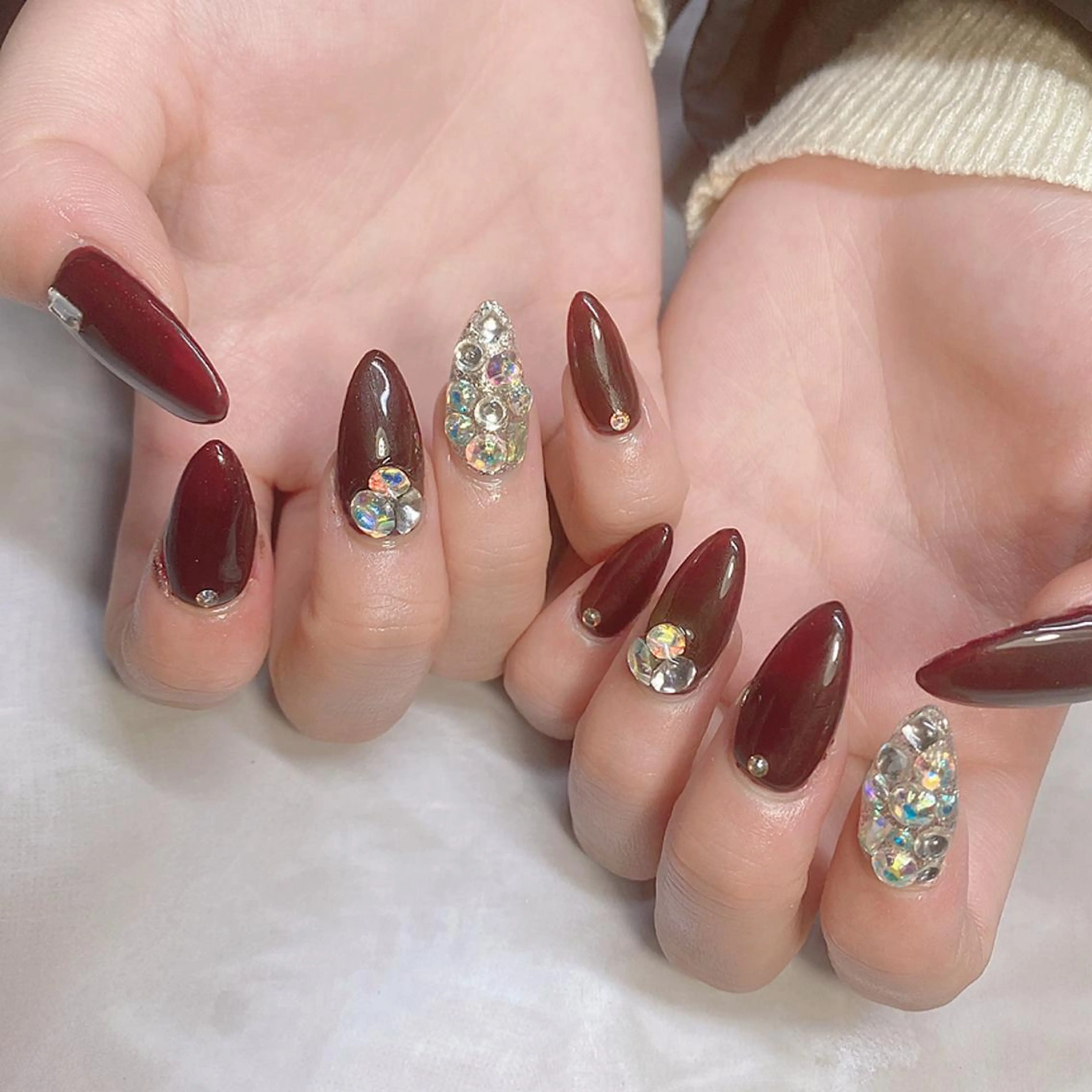 ネイル アートネイル 韓国ネイル ワンカラーネイル ハンドネイル RiLion💗 Risa🦋💜のネイルデザイン