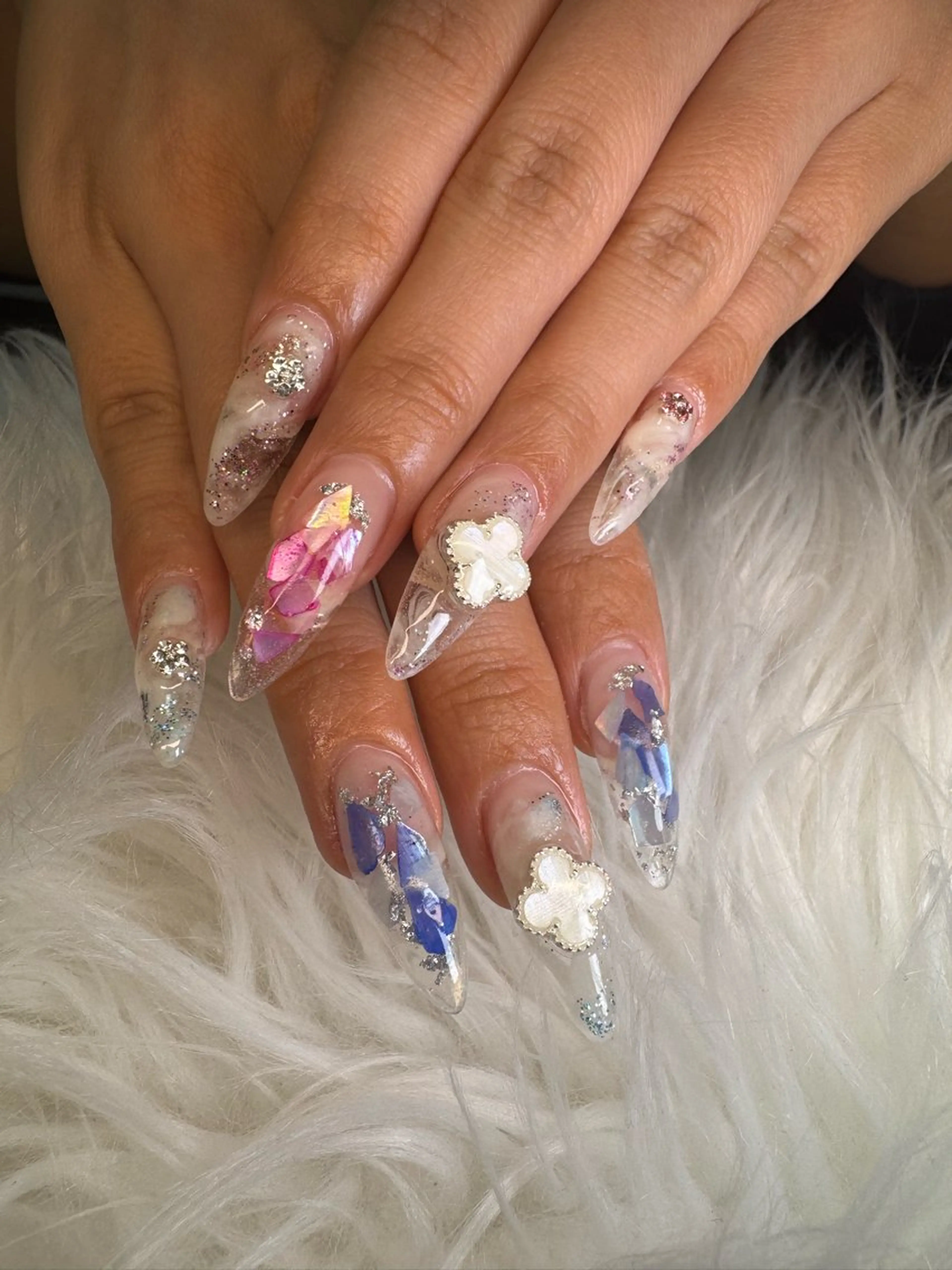 最新✨GEL-X長さ出し＋お持ち込みジェルアートの写真