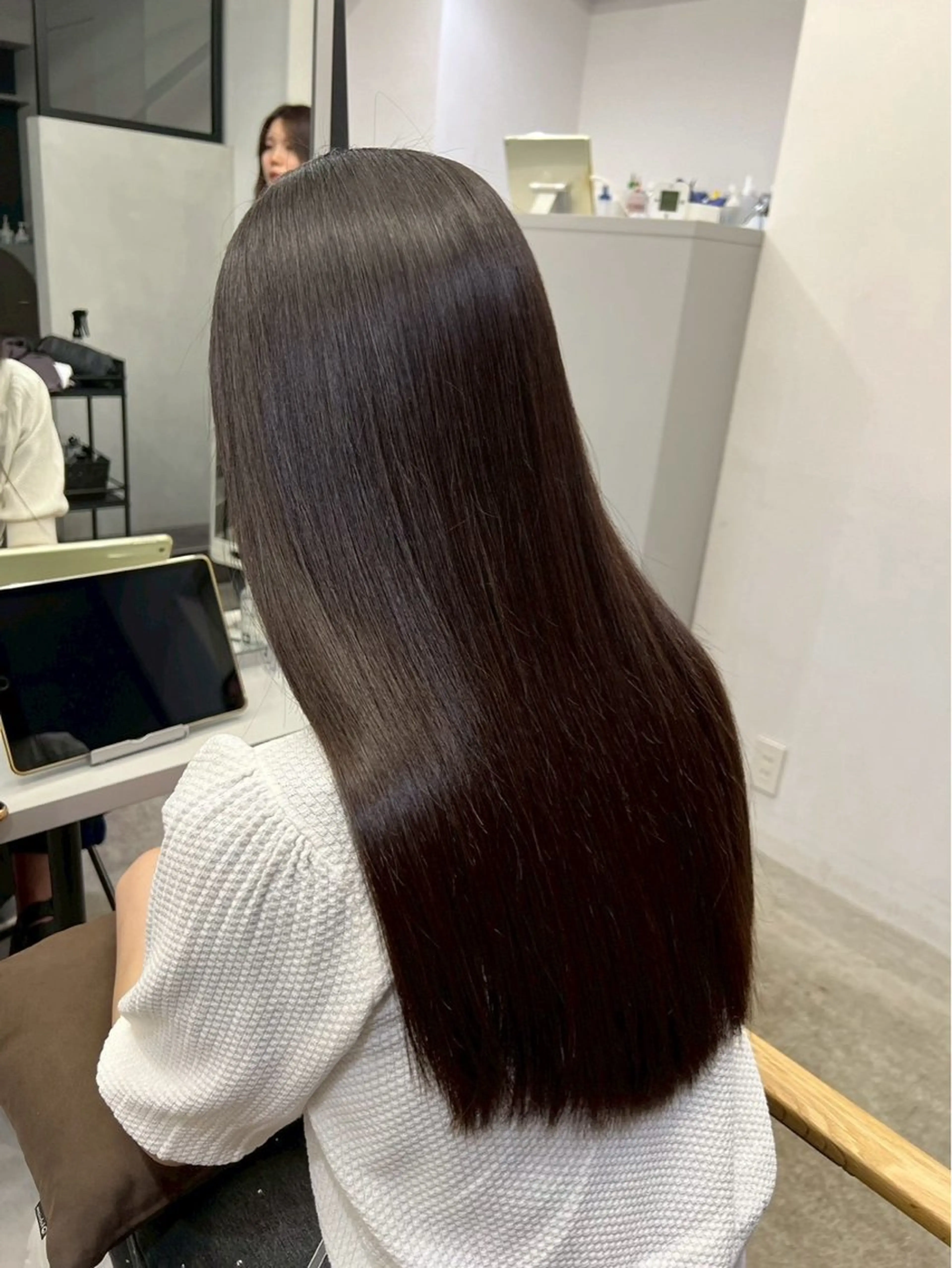 ロング パーマ 縮毛矯正 ハイトーンカラー が絶対可愛い✨泰聖✨のヘアスタイル