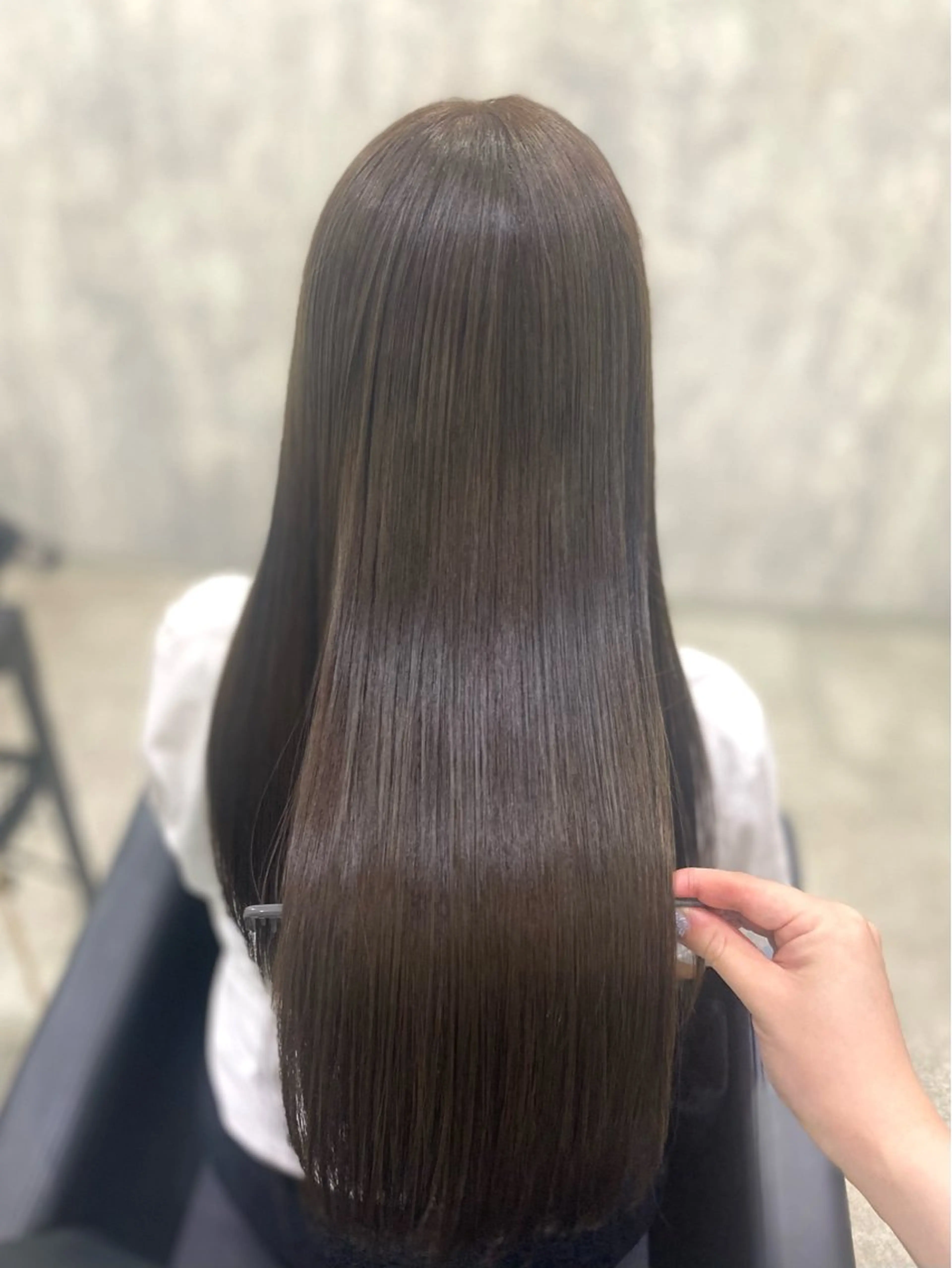 ロング カラー 透明感カラー トリートメント shiori/透明感 /顔周り/髪質改善のヘアスタイル