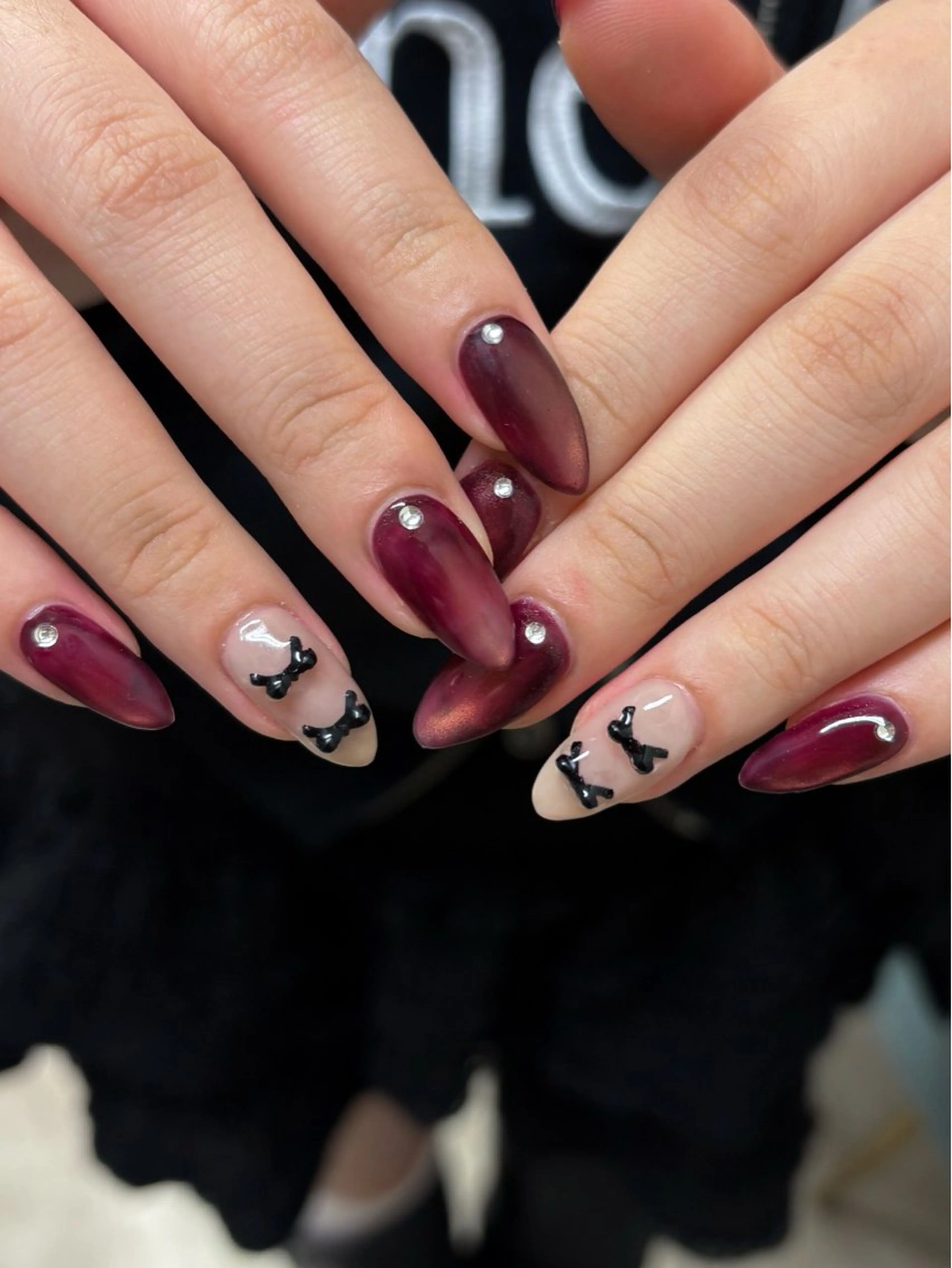 ネイル バレンタイン ハンドネイル Belle まえだ ⋆. 𐙚 ⌒♡｡．のネイルデザイン