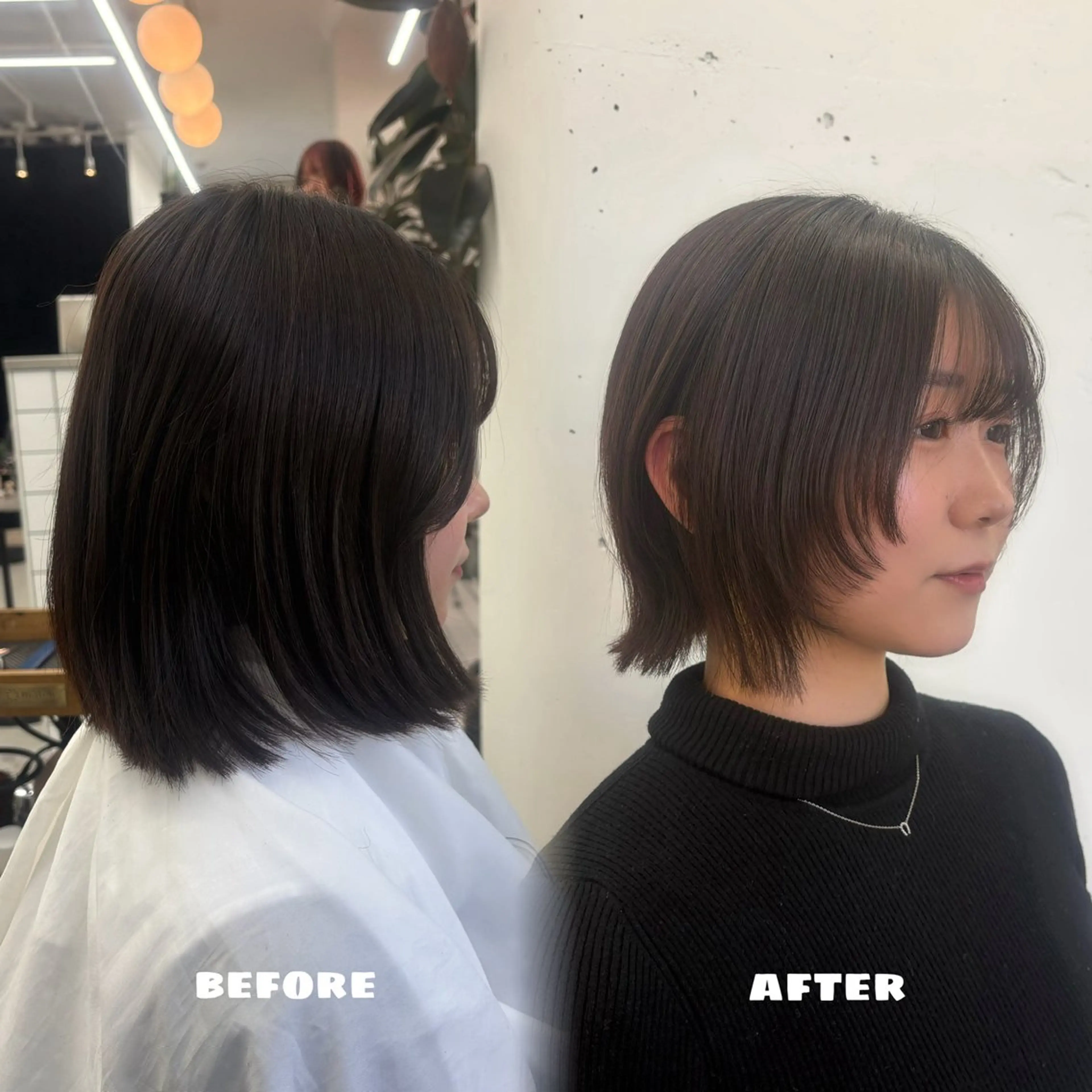 ショート ボブレイヤー ボブ レイヤーカット カット ヘアカラー 🌟ゆりあ🌟 JILLSTUDIOのヘアスタイル