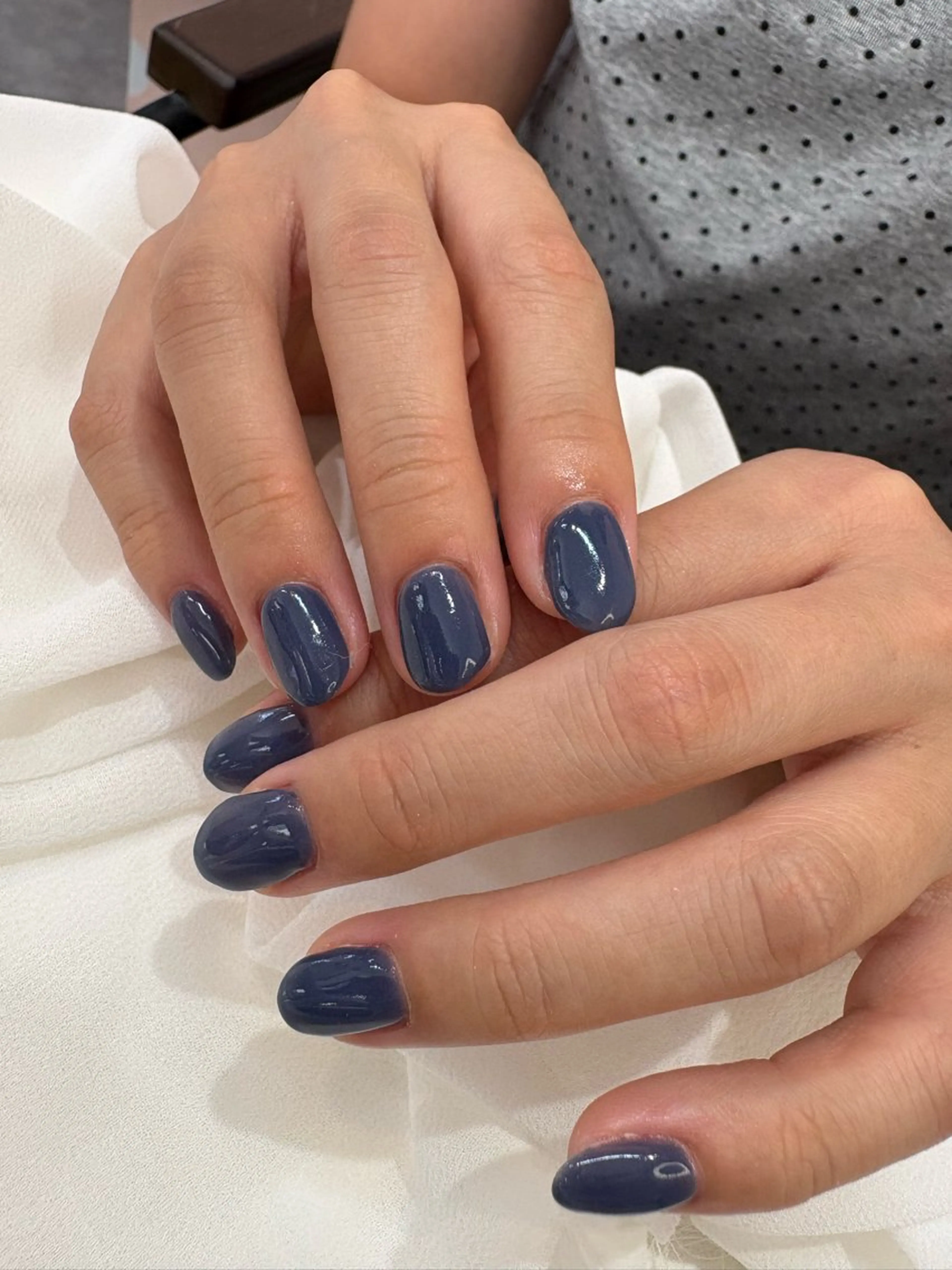 ネイル クリアネイル ネイビー ワンカラーネイル ハンドネイル marl -Msisnailsalon-甲子園店【マール】所属・marl あやかのネイルデザイン