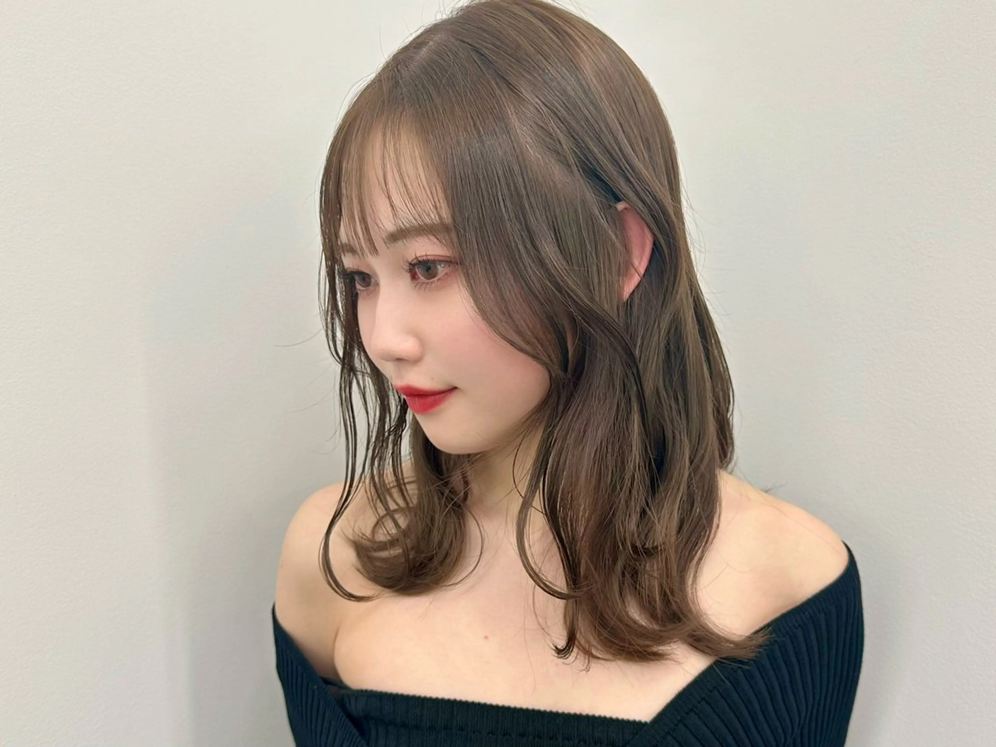 ミディアム カラー カット ヘアカラー トリートメント ブリーチなし/レイヤ ー特化🌈Tommyのヘアスタイル