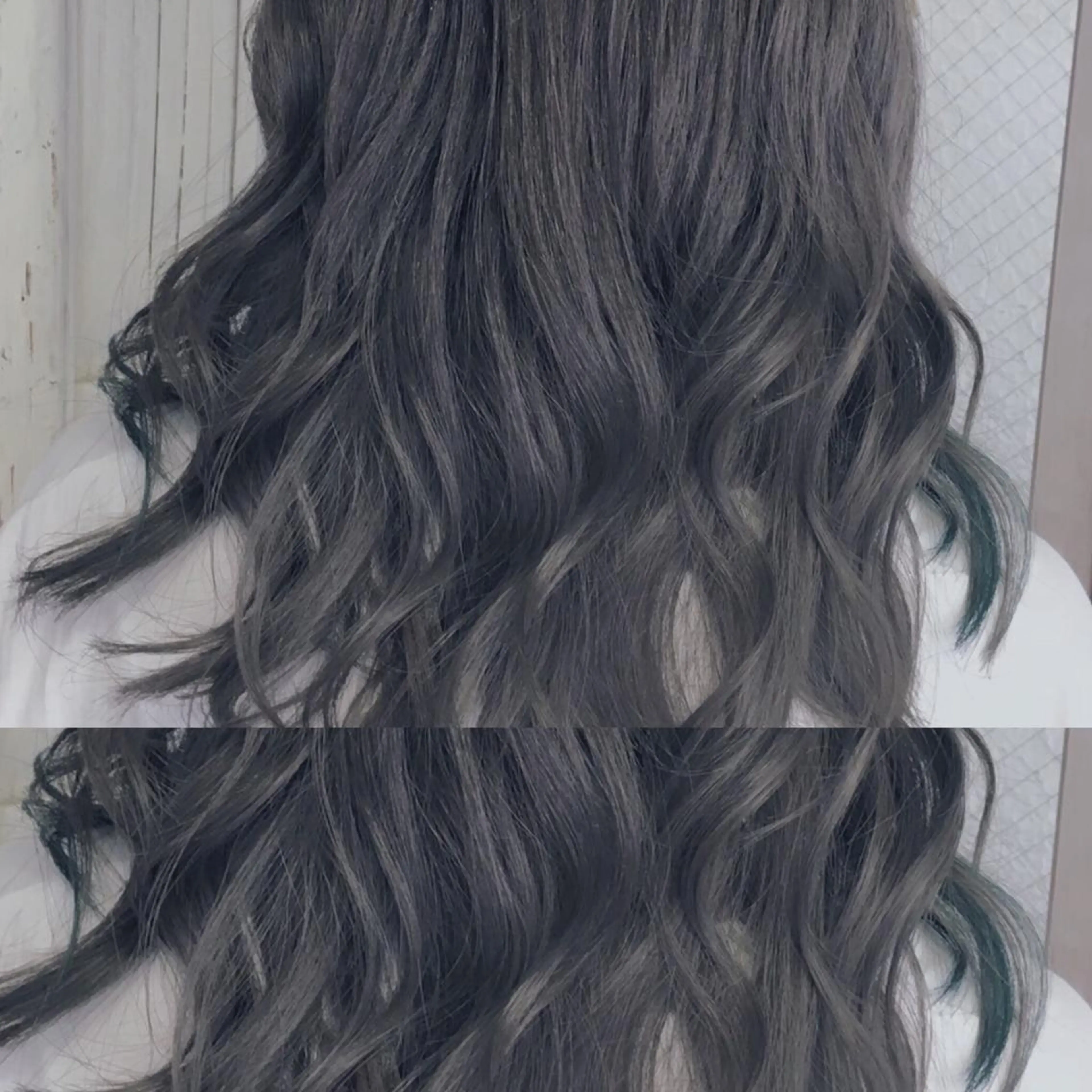 セミロング カラー パーマ ヘアアレンジ インナーカラー 推し活専用 【派手髪】飯野ゆかりのヘアスタイル