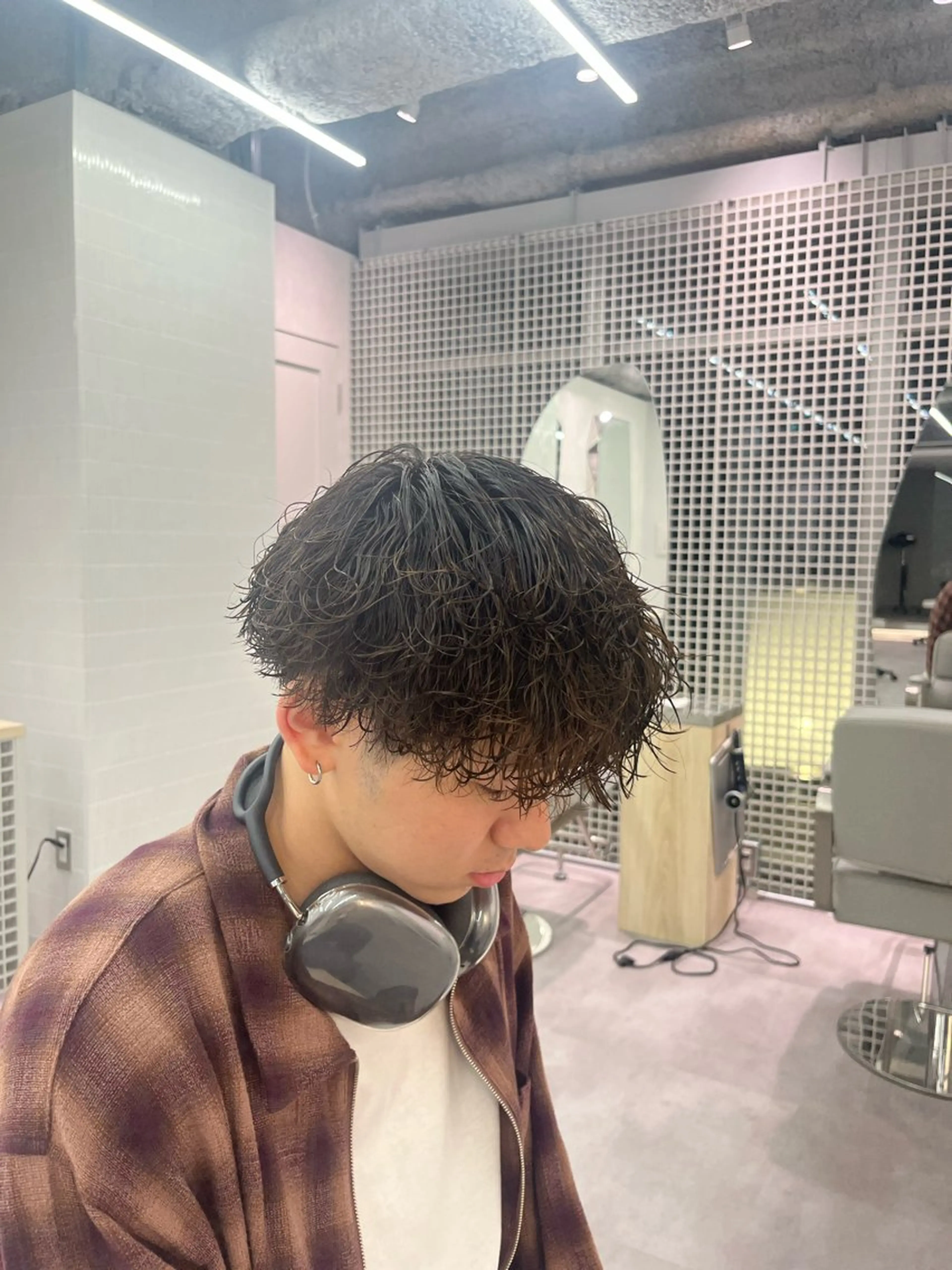 メンズ メンズパーマ 波巻きパーマ カット パーマ メンズ特化美容師 水野友貴のヘアスタイル