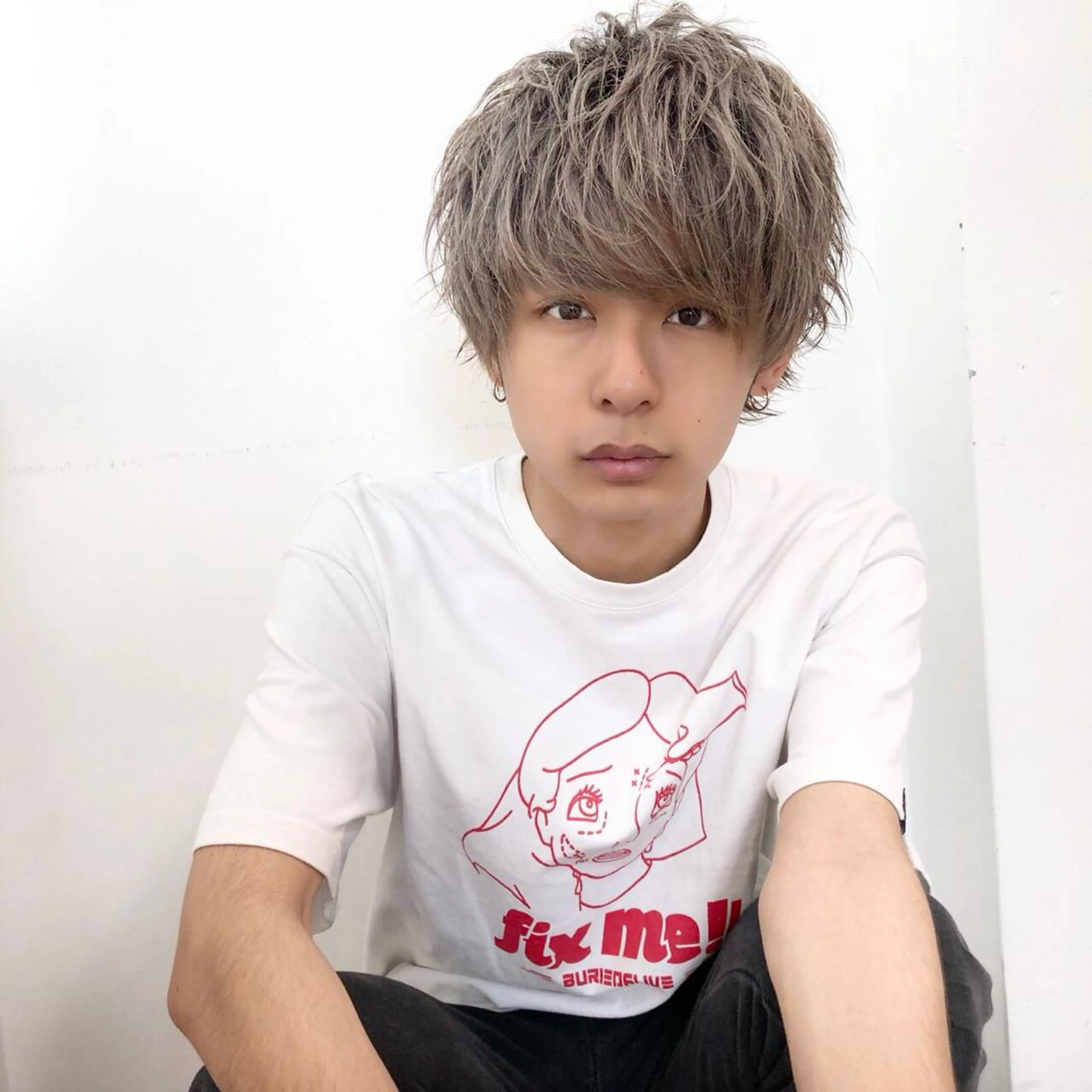 ショート カラー メンズ メンズパーマ ヘアカラー トリートメント ヘッドスパ ヘアセット 赤み消し🌿 透明感カラー🫧のヘアスタイル